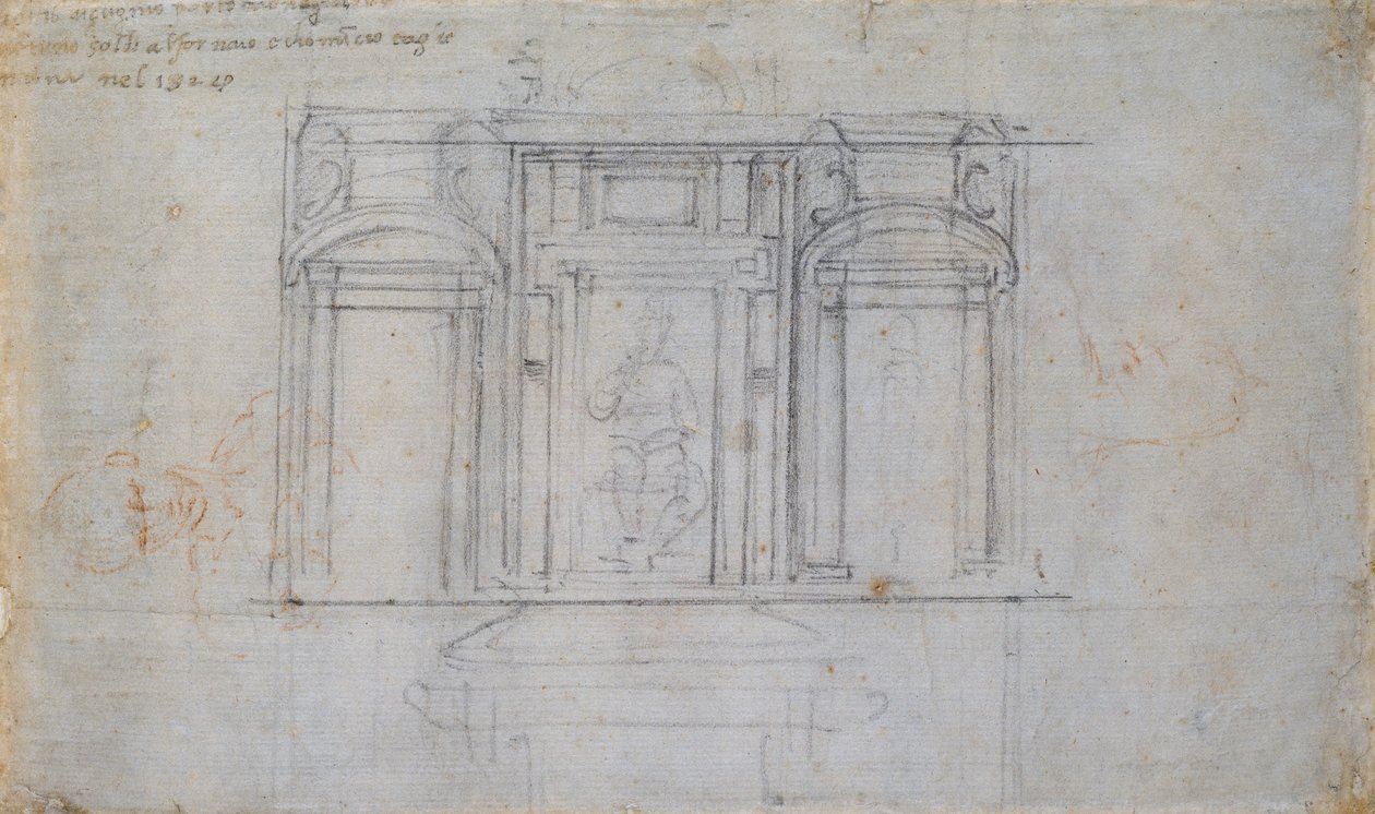 Design per una delle tombe dei Medici da Michelangelo Buonarroti