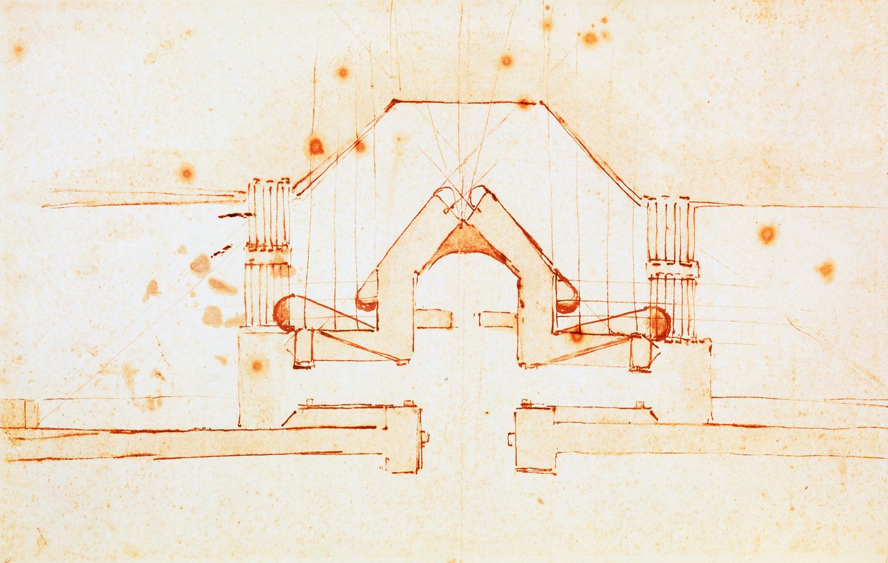 Disegno delle fortificazioni per Firenze, disegno di Michelangelo Buonarroti, Italia da Michelangelo Buonarroti