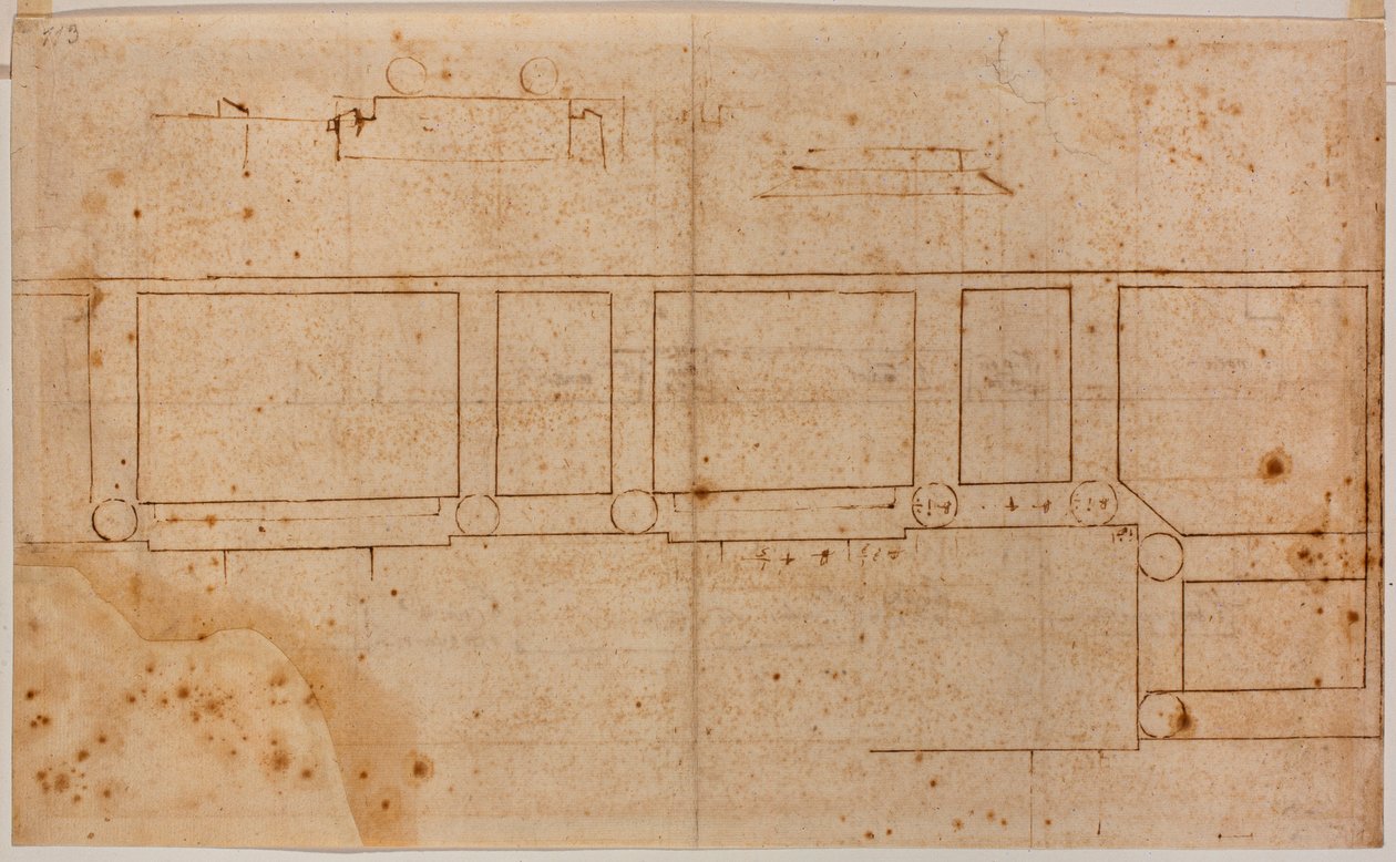 Pianta del piano per la facciata di San Lorenzo da Michelangelo Buonarroti