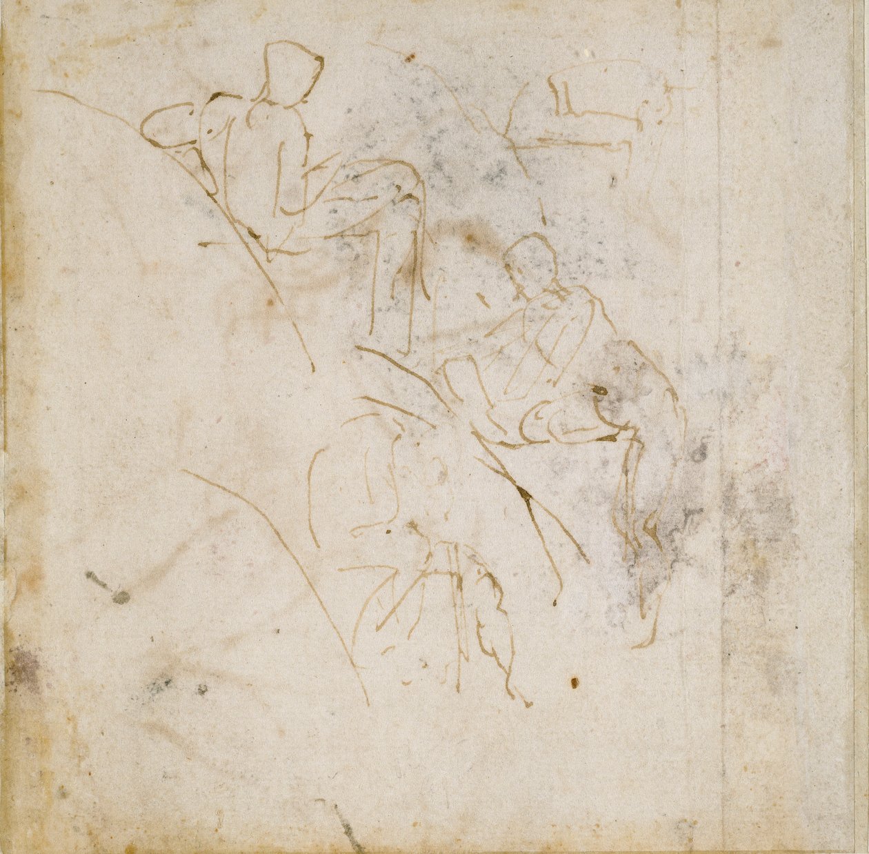Quattro studi di figure da Michelangelo Buonarroti