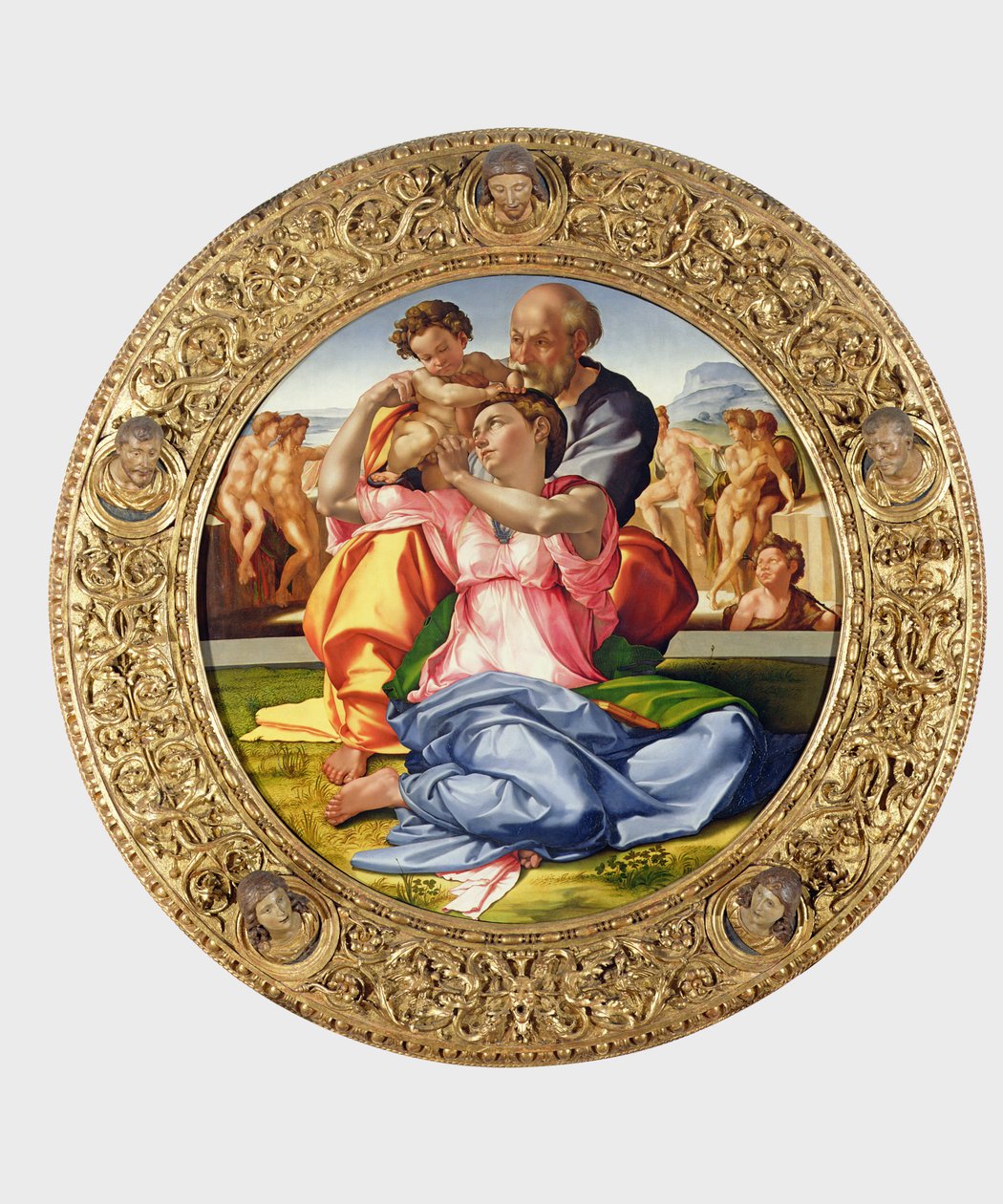 Sacra Famiglia con San Giovanni (Doni Tondo), 1504-05 da Michelangelo Buonarroti