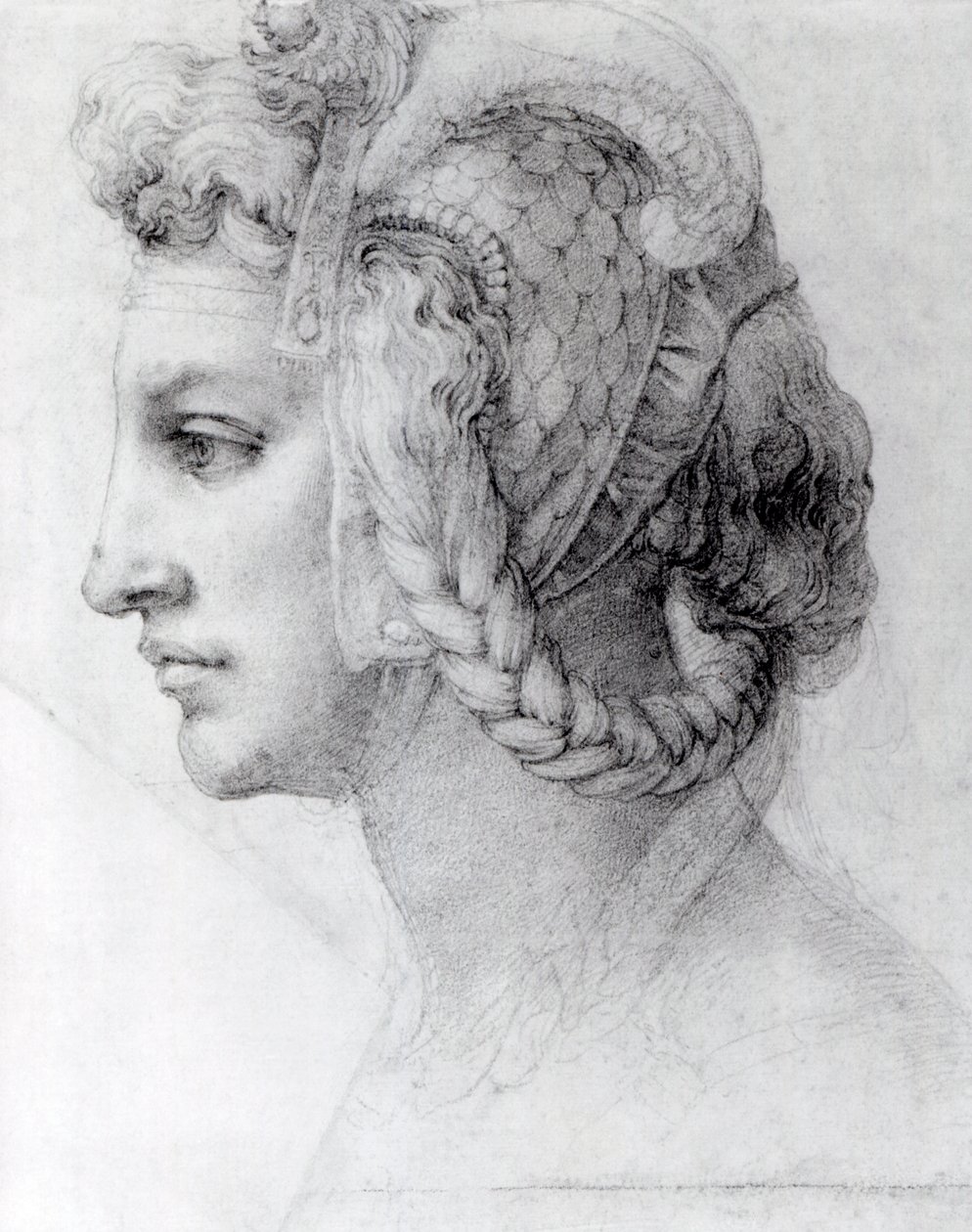 Testa ideale di una donna, c.1525-28 da Michelangelo Buonarroti