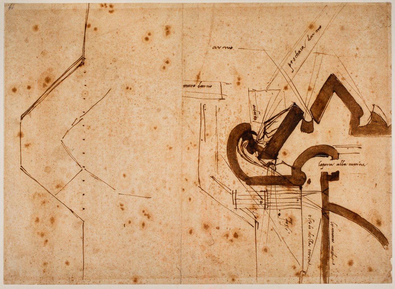 Piano di un bastione per la Porta della Giustizia da Michelangelo Buonarroti