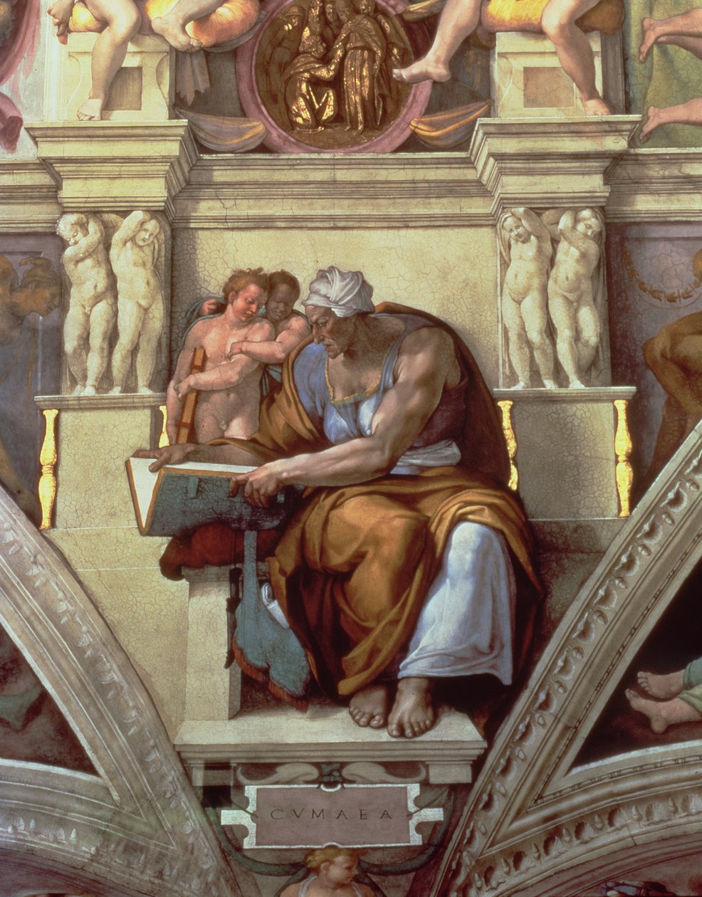 Soffitto della Cappella Sistina: Sibilla Cumana da Michelangelo Buonarroti