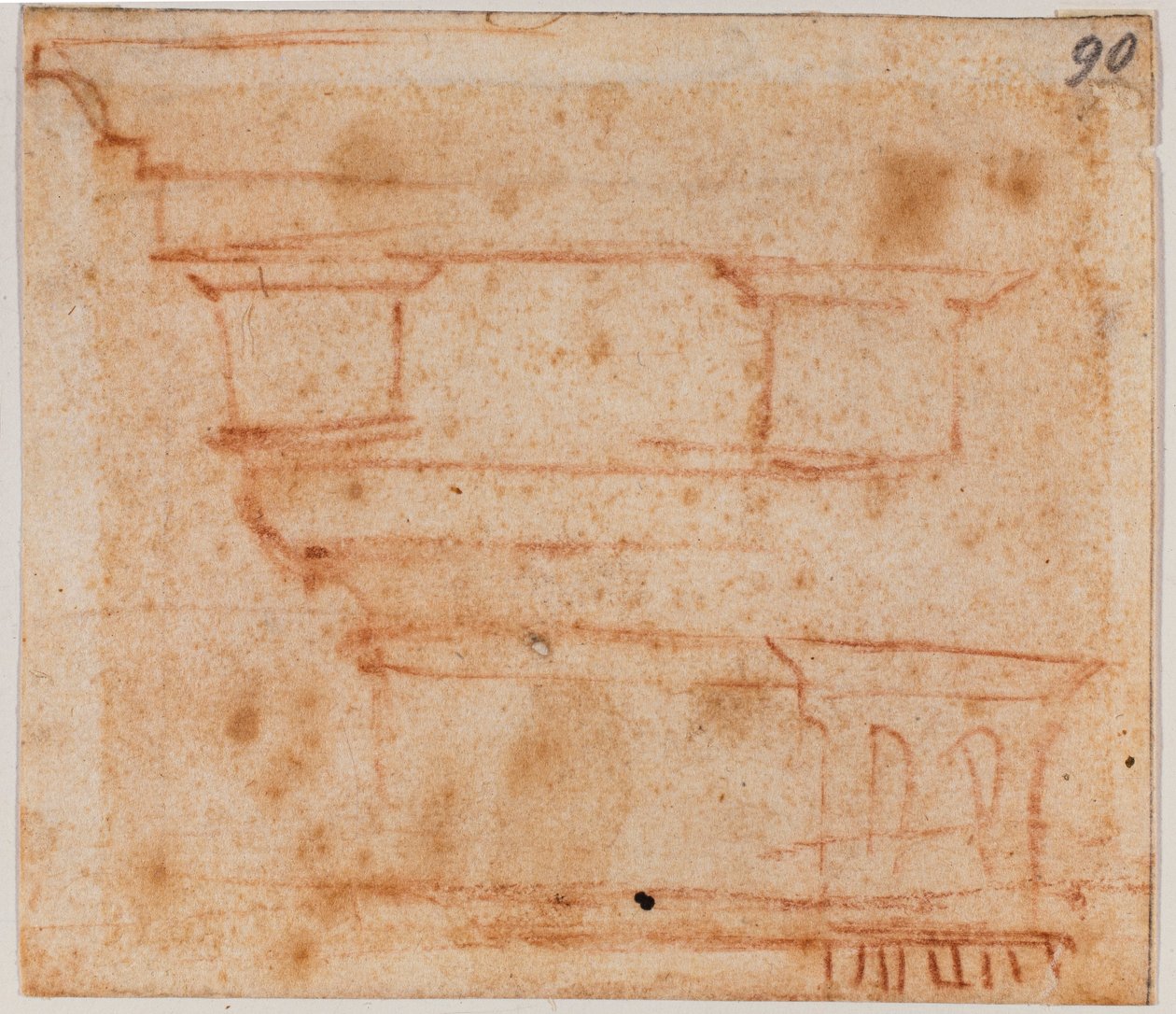Schizzo di trabeazione da Michelangelo Buonarroti