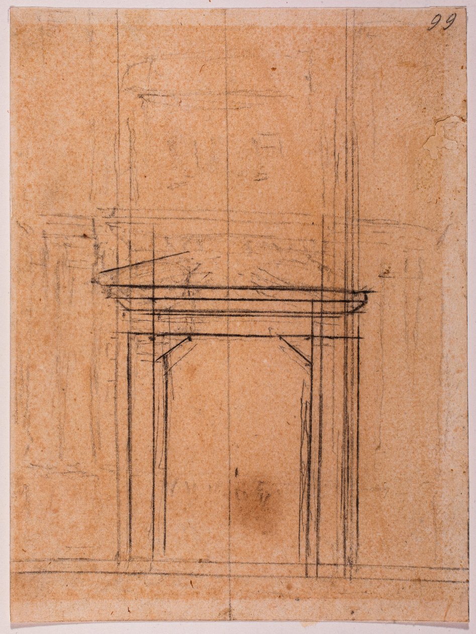 Schizzi di un portale di Porta Pia da Michelangelo Buonarroti