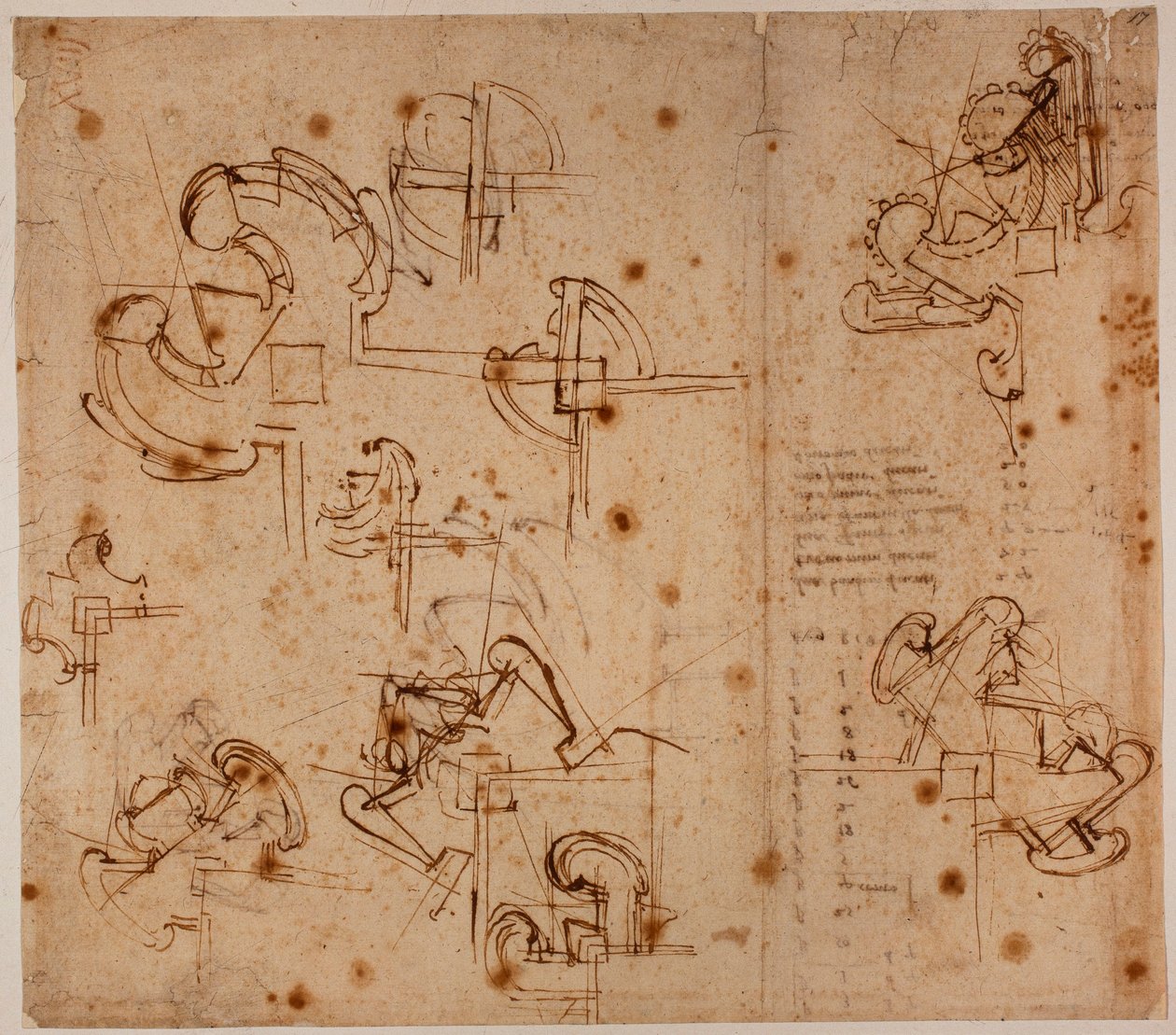 Studi di fortificazioni per un portale da Michelangelo Buonarroti