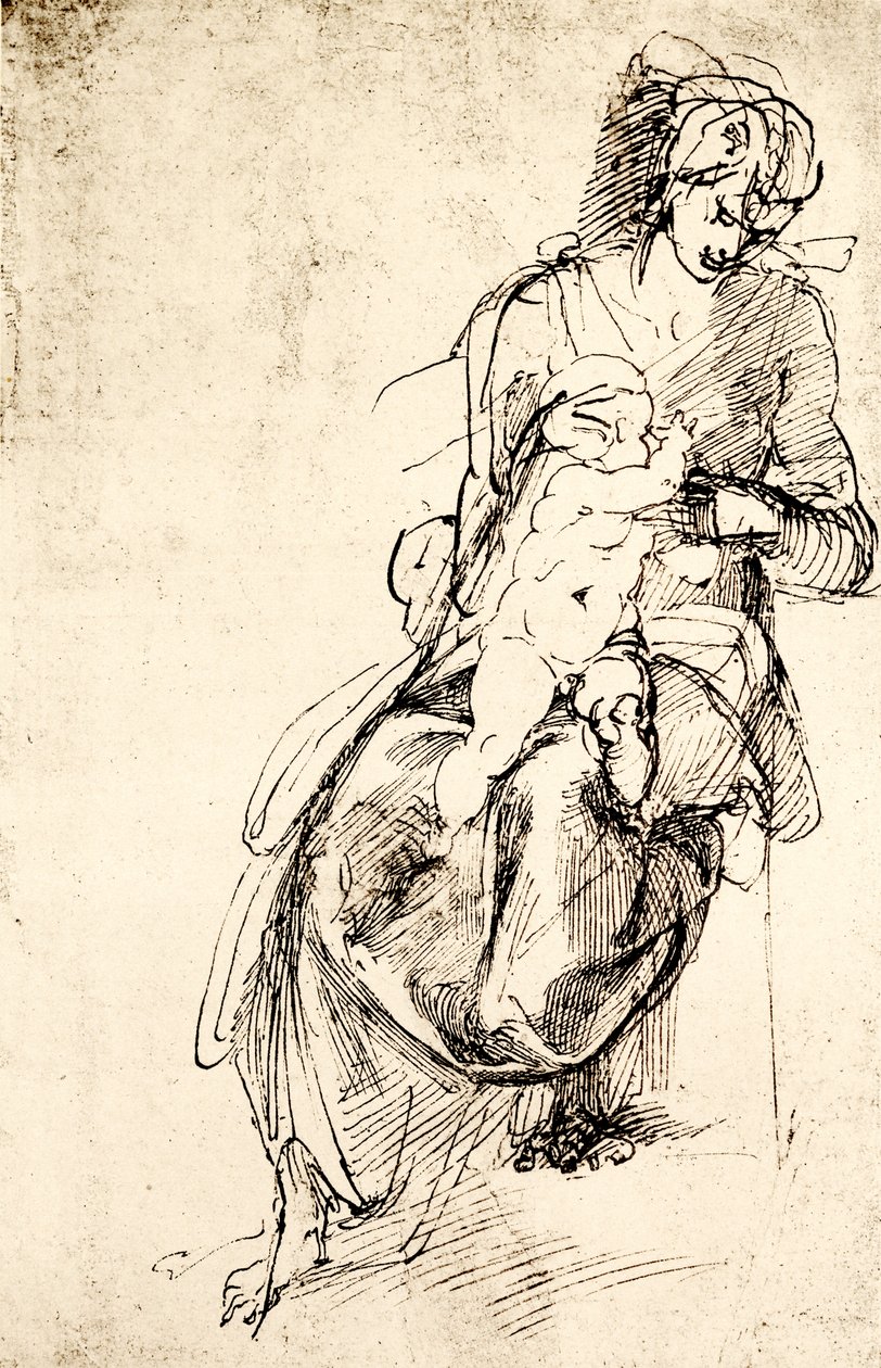 Studio per la statua della Madonna nella cappella Medici a Firenze da Michelangelo Buonarroti