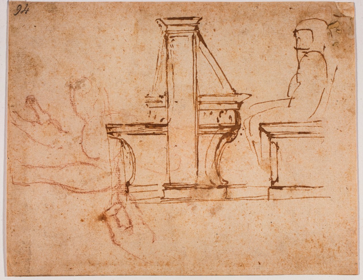 Studio per il soffitto della sala di lettura della Biblioteca Laurenziana da Michelangelo Buonarroti