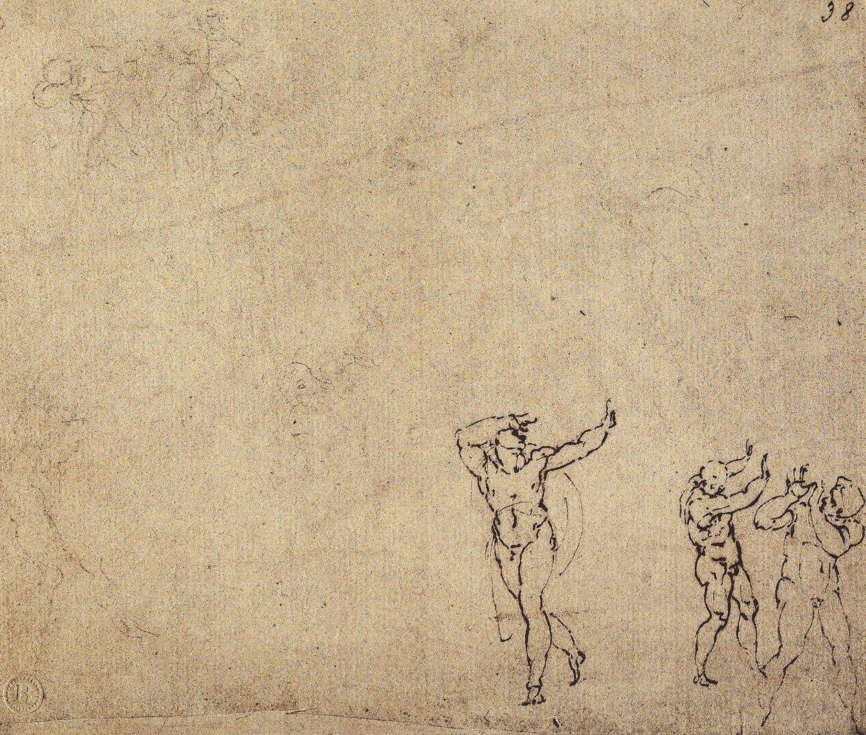 Studio di figure nude: disegno di Michelangelo da Michelangelo Buonarroti