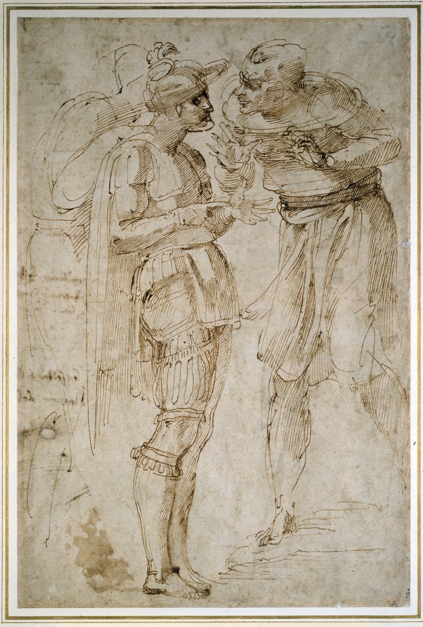 Tre uomini in conversazione da Michelangelo Buonarroti