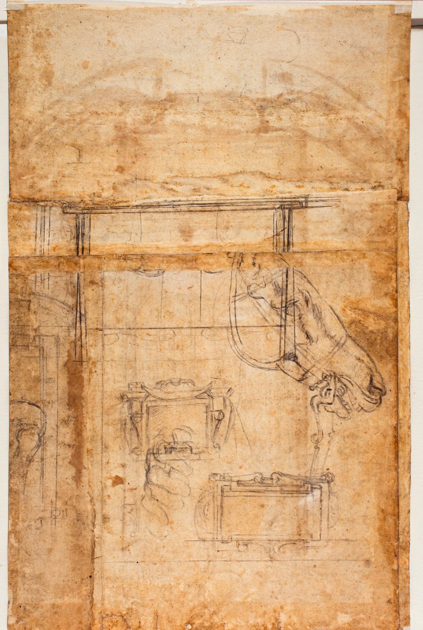 Vari studi di figure e architettura da Michelangelo Buonarroti