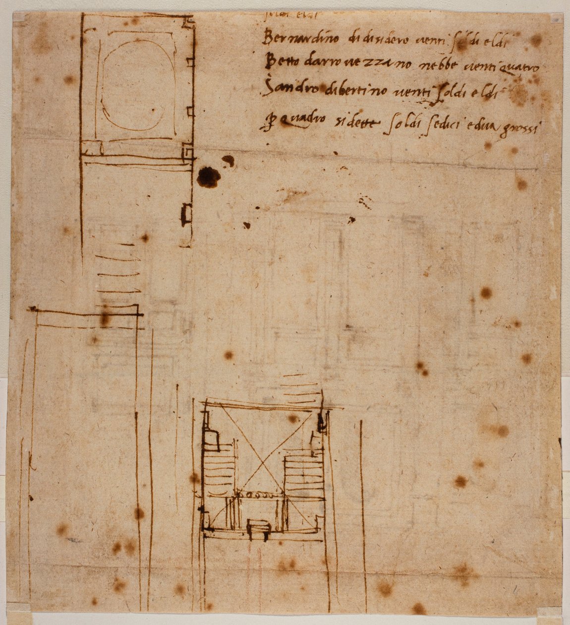 Elevazioni murarie per il recessio Laurenziano da Michelangelo Buonarroti