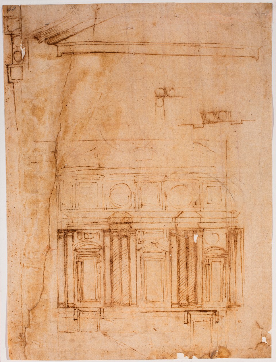Prospetto murale per il recess Laurenziano da Michelangelo Buonarroti