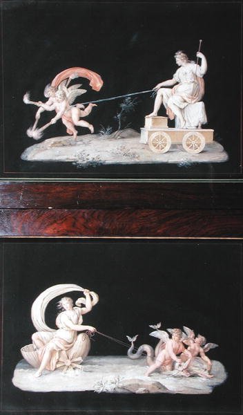 Eternità e Galatea, due di una serie di sei scene allegoriche da Michelangelo Maestri