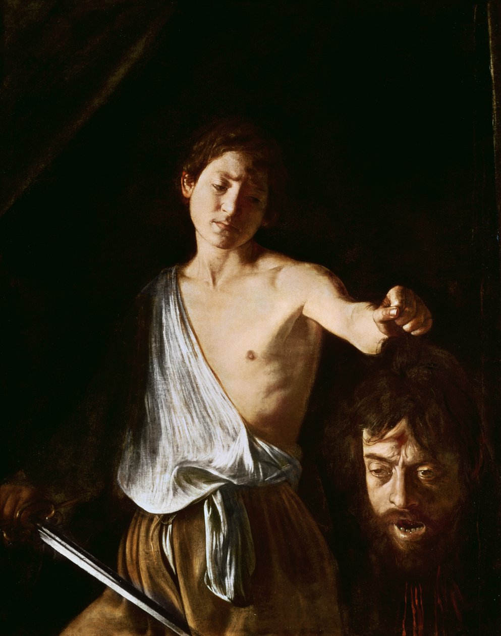 Davide con la testa di Golia, 1606 (dettaglio) da Michelangelo Merisi Caravaggio