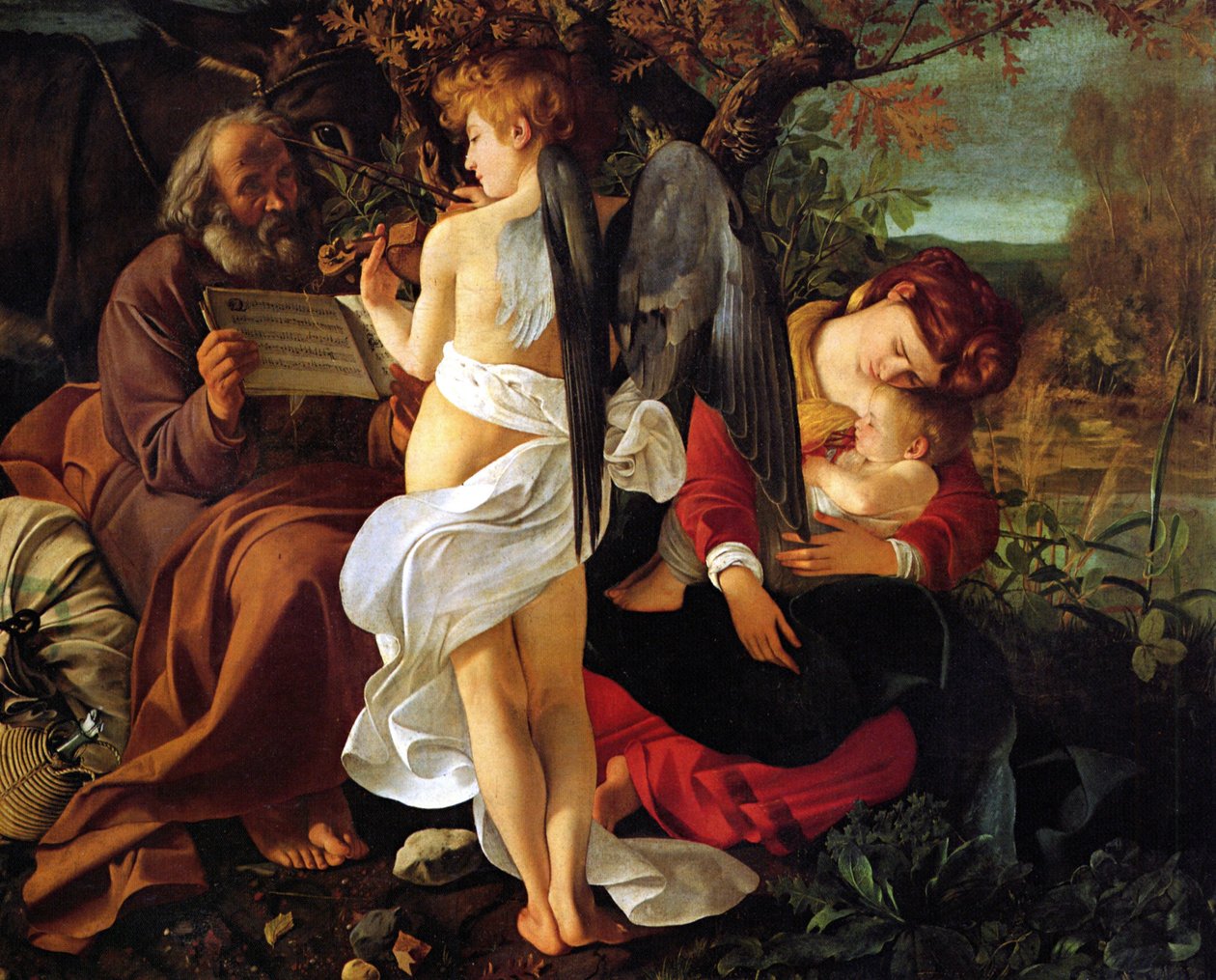 Riposo durante la fuga in Egitto, ca. 1597 da Michelangelo Merisi Caravaggio