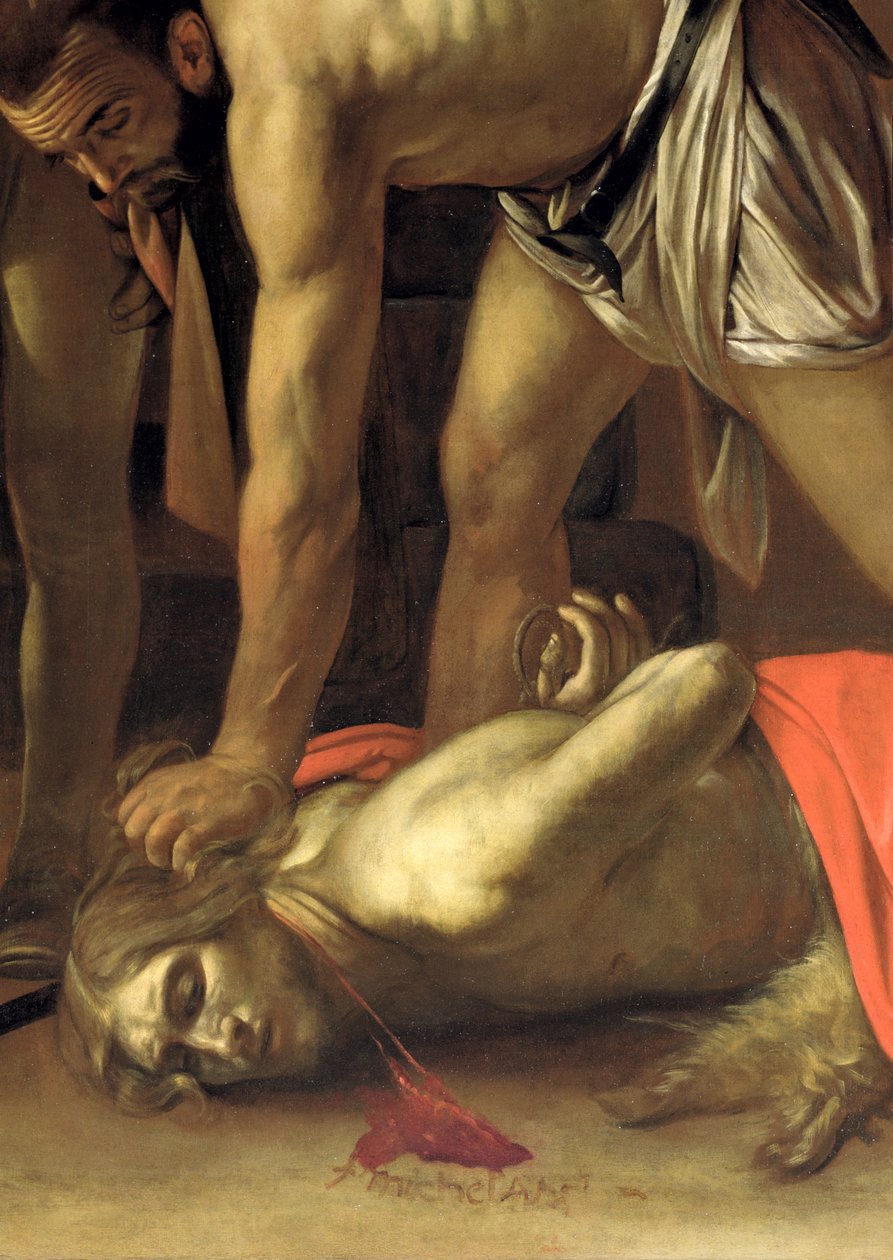 La Decapitazione di San Giovanni Battista (dettaglio) da Michelangelo Merisi Caravaggio