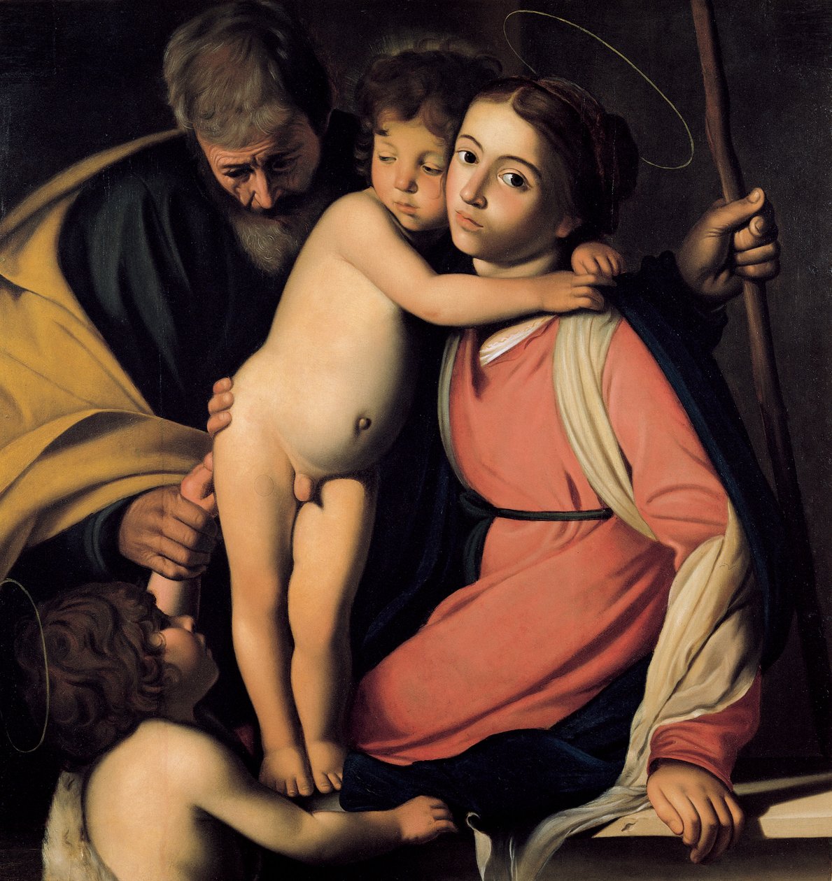 La Sacra Famiglia con Giovanni Battista da bambino, inizio XVII secolo da Michelangelo Merisi Caravaggio