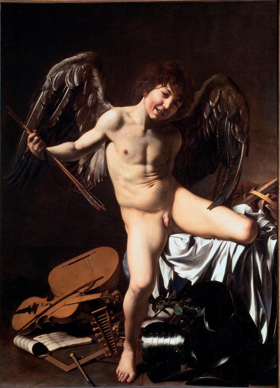 Amor vincit omnia (detto Cupido Vincitore o Amore Trionfante o Amore Terreno) da Michelangelo Merisi da Caravaggio
