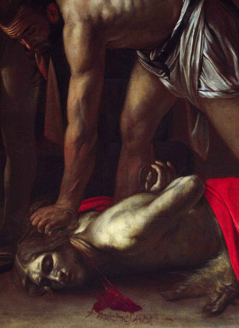 Dettaglio di: "La decollazione di San Giovanni Battista" da Michelangelo Merisi da Caravaggio