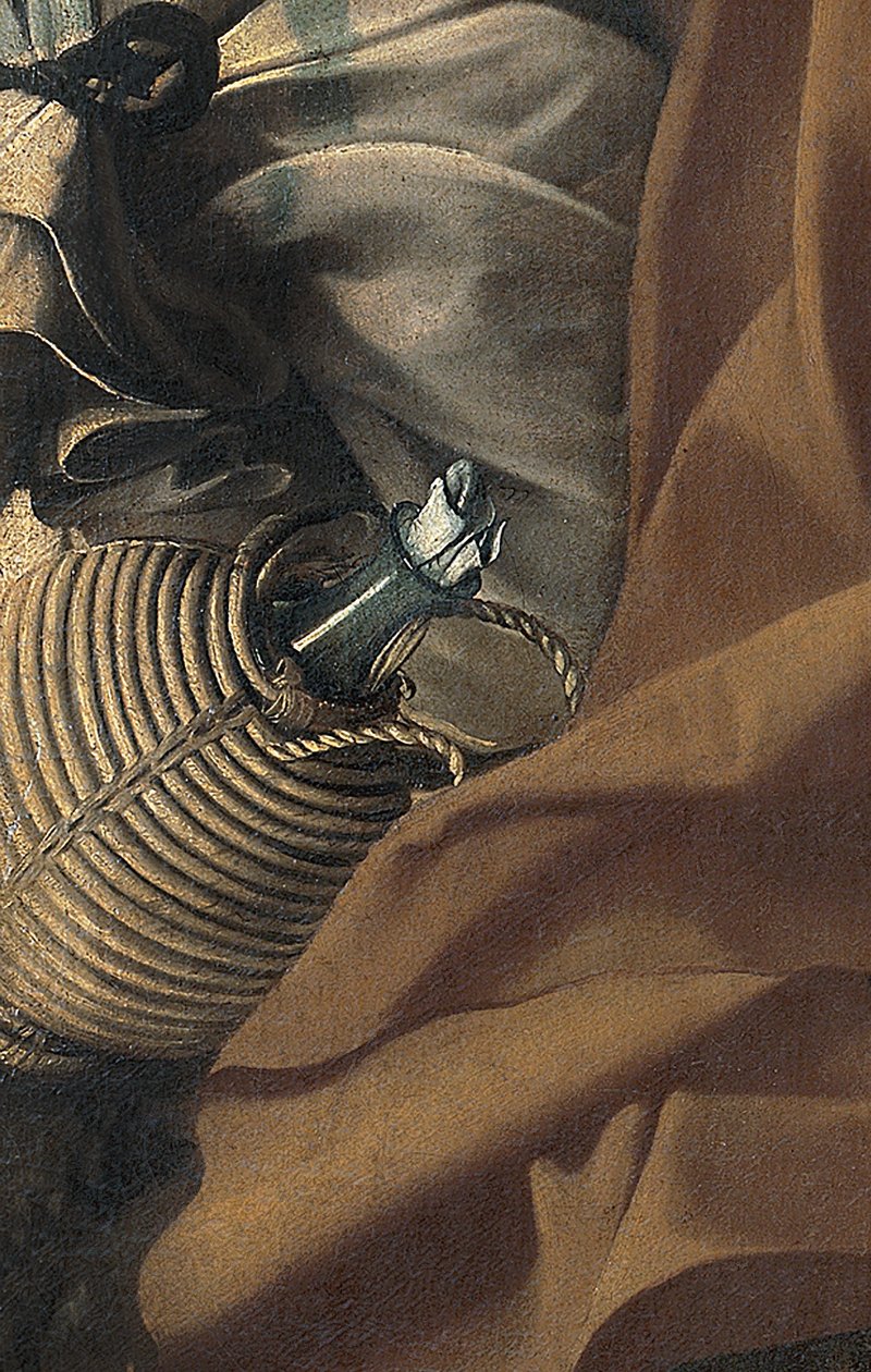 (dettaglio) Riposo durante la fuga in Egitto da Michelangelo Merisi da Caravaggio