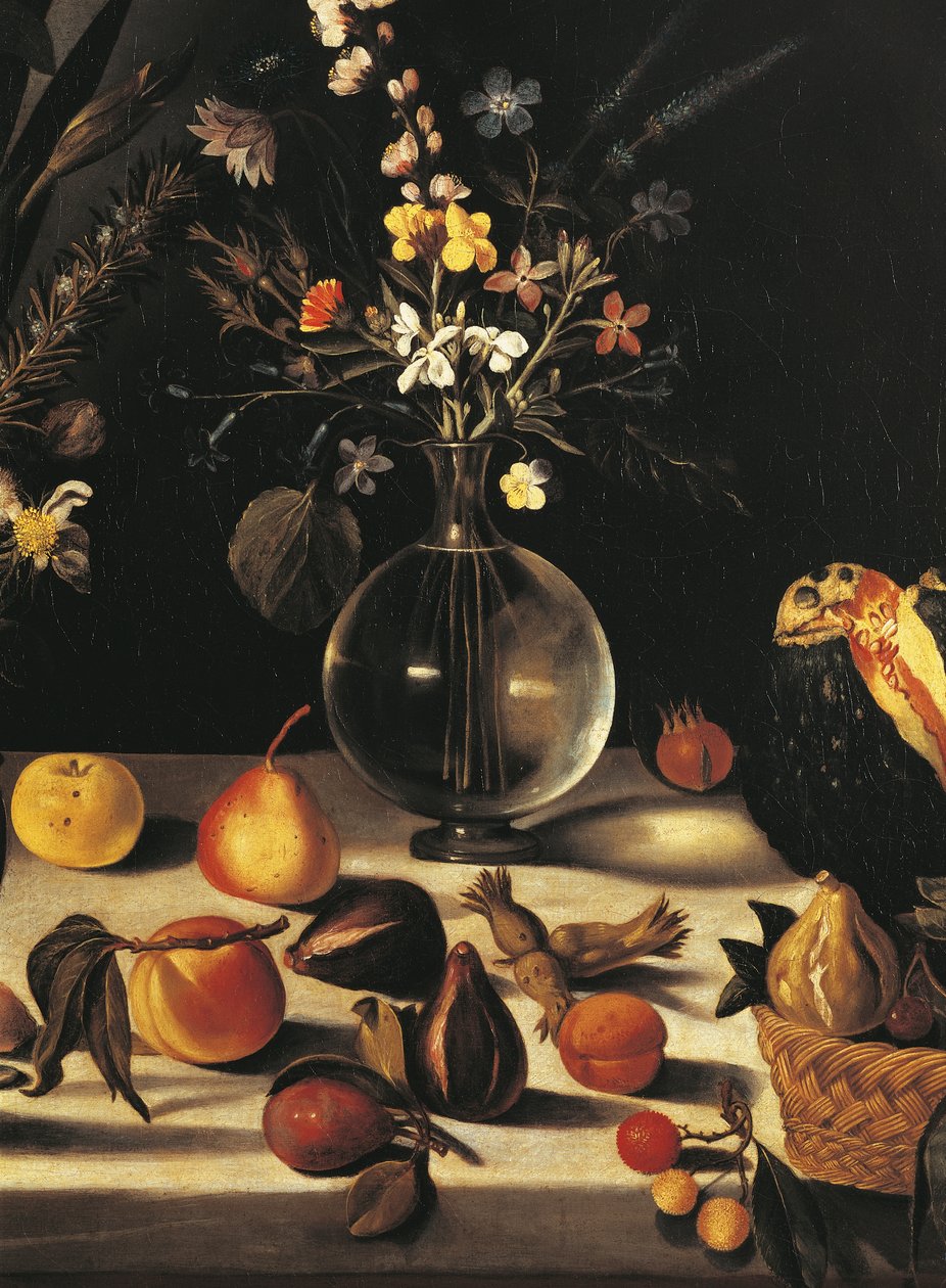 Natura morta con fiori e frutta (dettaglio) da Michelangelo Merisi da Caravaggio