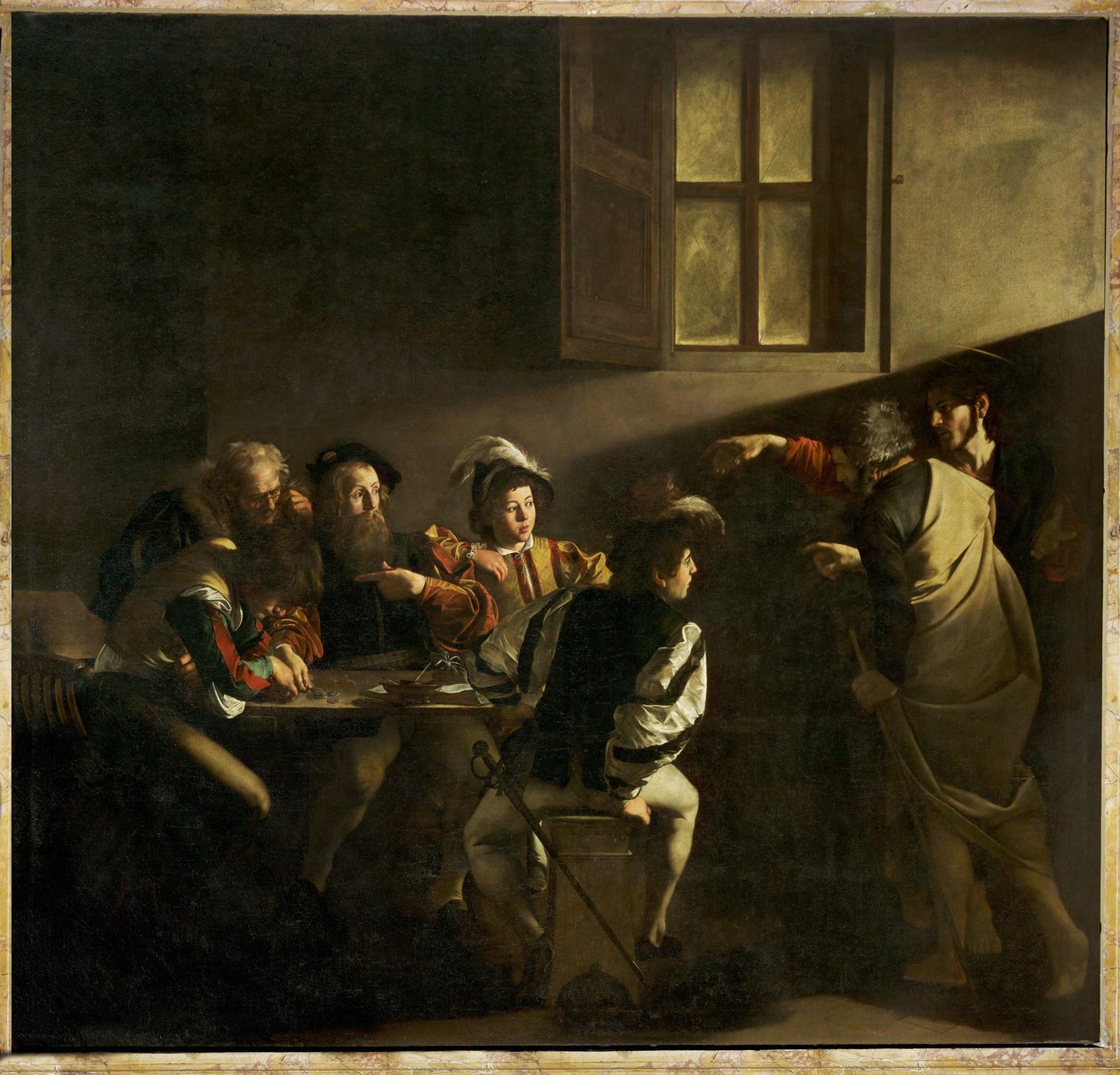 La chiamata di Matteo (dipinto su tela) da Michelangelo Merisi da Caravaggio