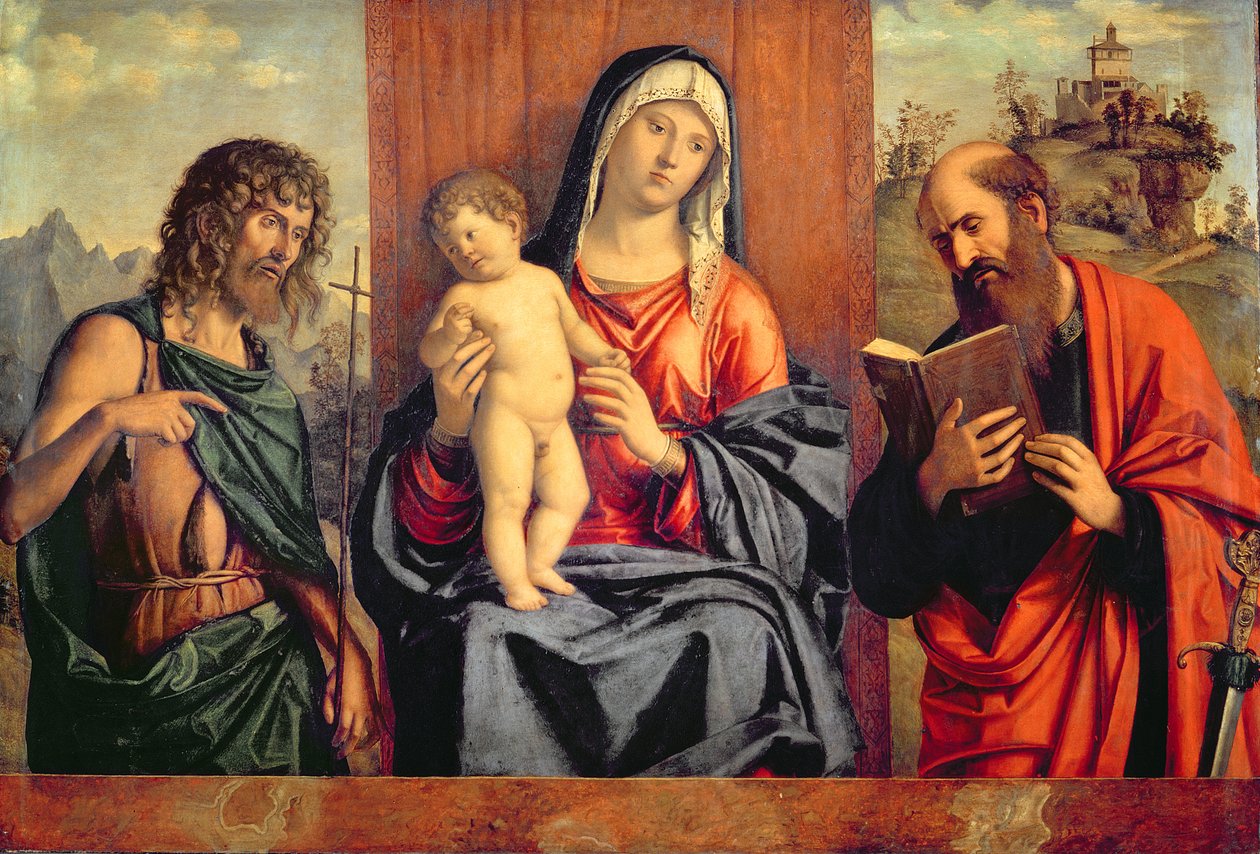 Madonna col Bambino con San Giovanni Battista e San Paolo da Michele Giambono