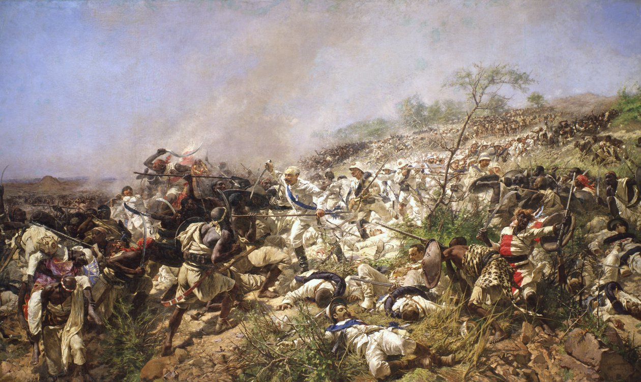 La battaglia di Dogali, 1896 da Michele Cammarano