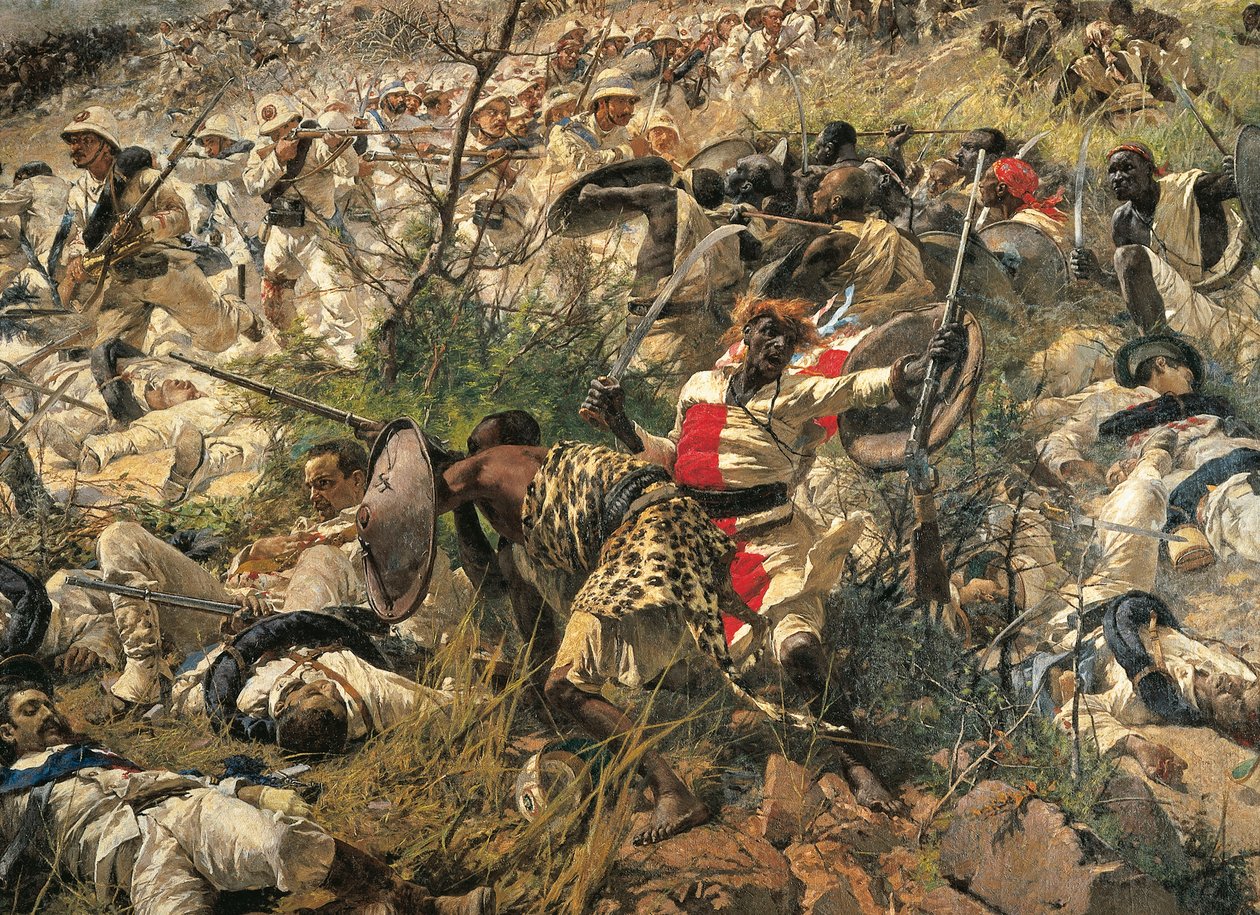 La battaglia di Dogali (dettaglio) da Michele Cammarano