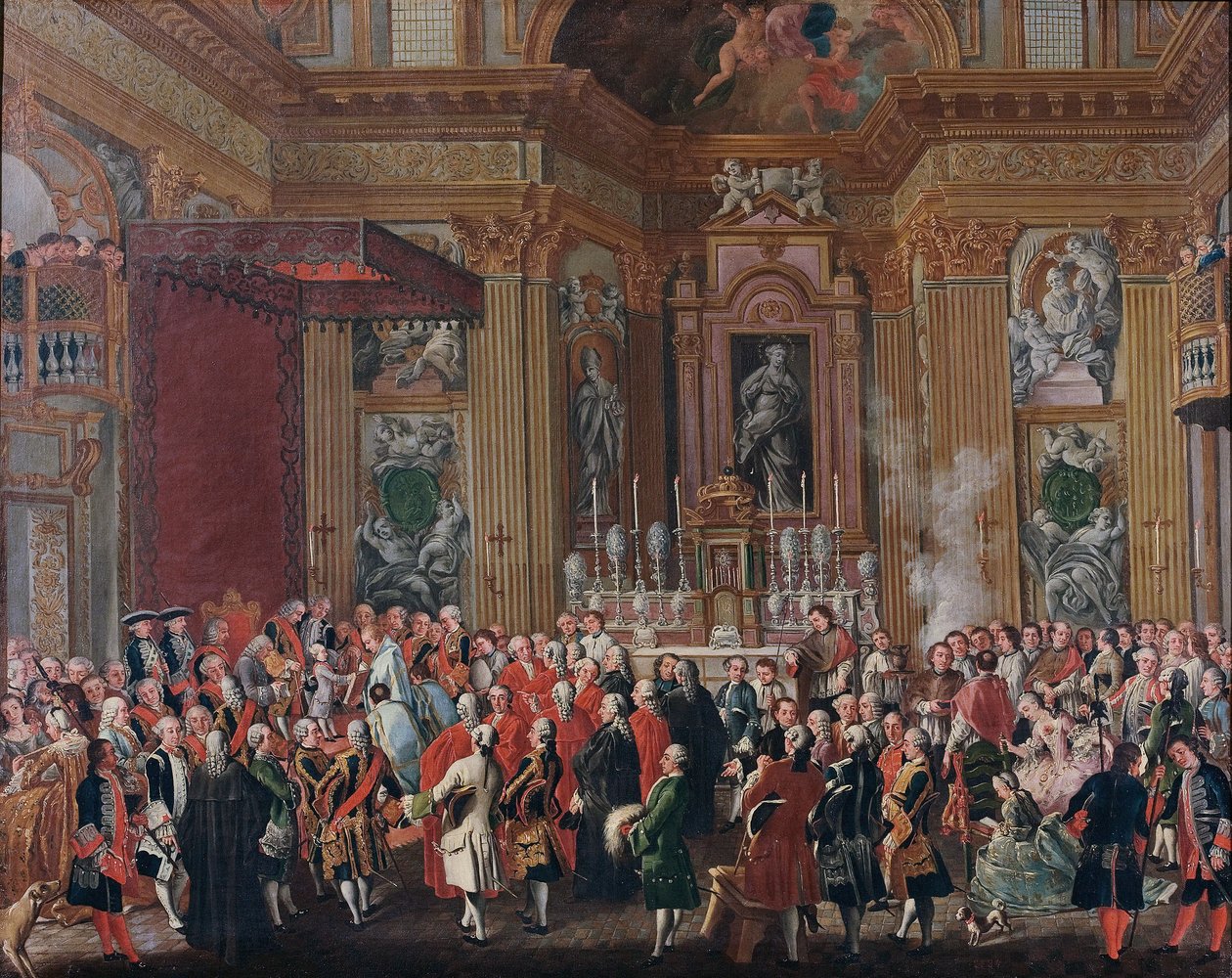 "Ferdinando IV giura come re di Napoli". da Michele Foschini