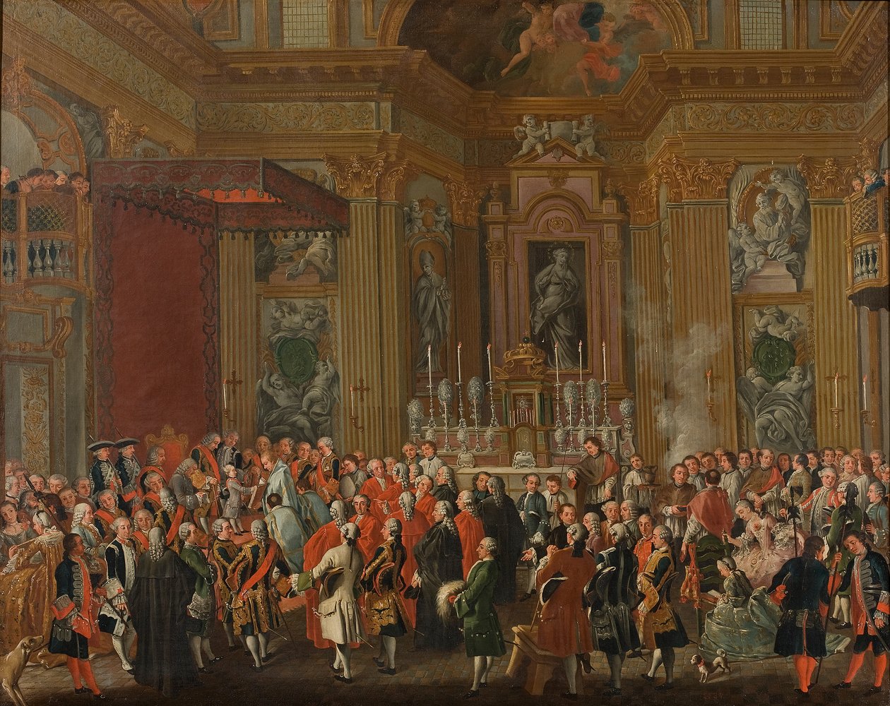 "Ferdinando IV giura come re di Napoli". da Michele Foschini