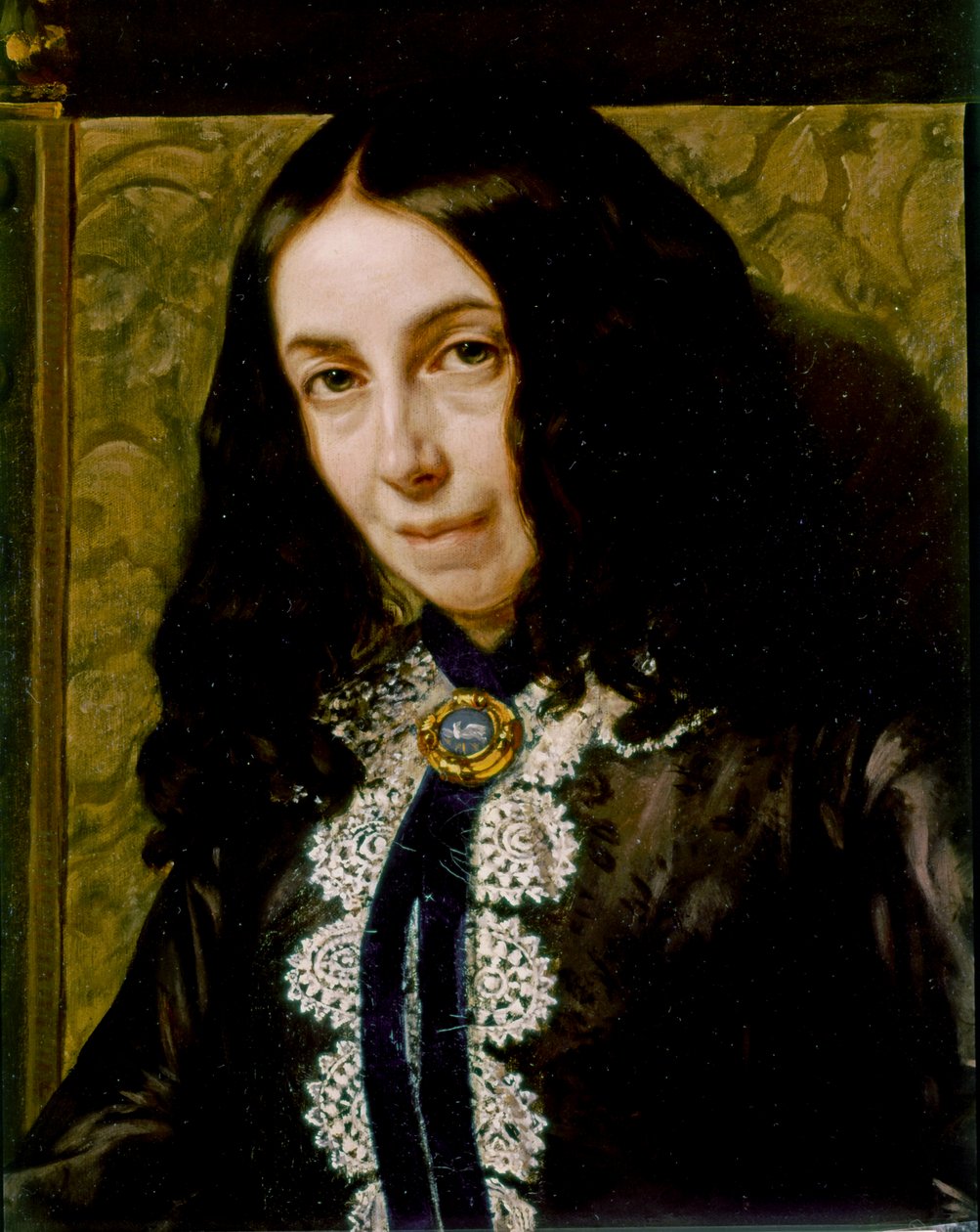 Elizabeth Barrett BROWNING, dettaglio del ritratto da Michele Gordigiani
