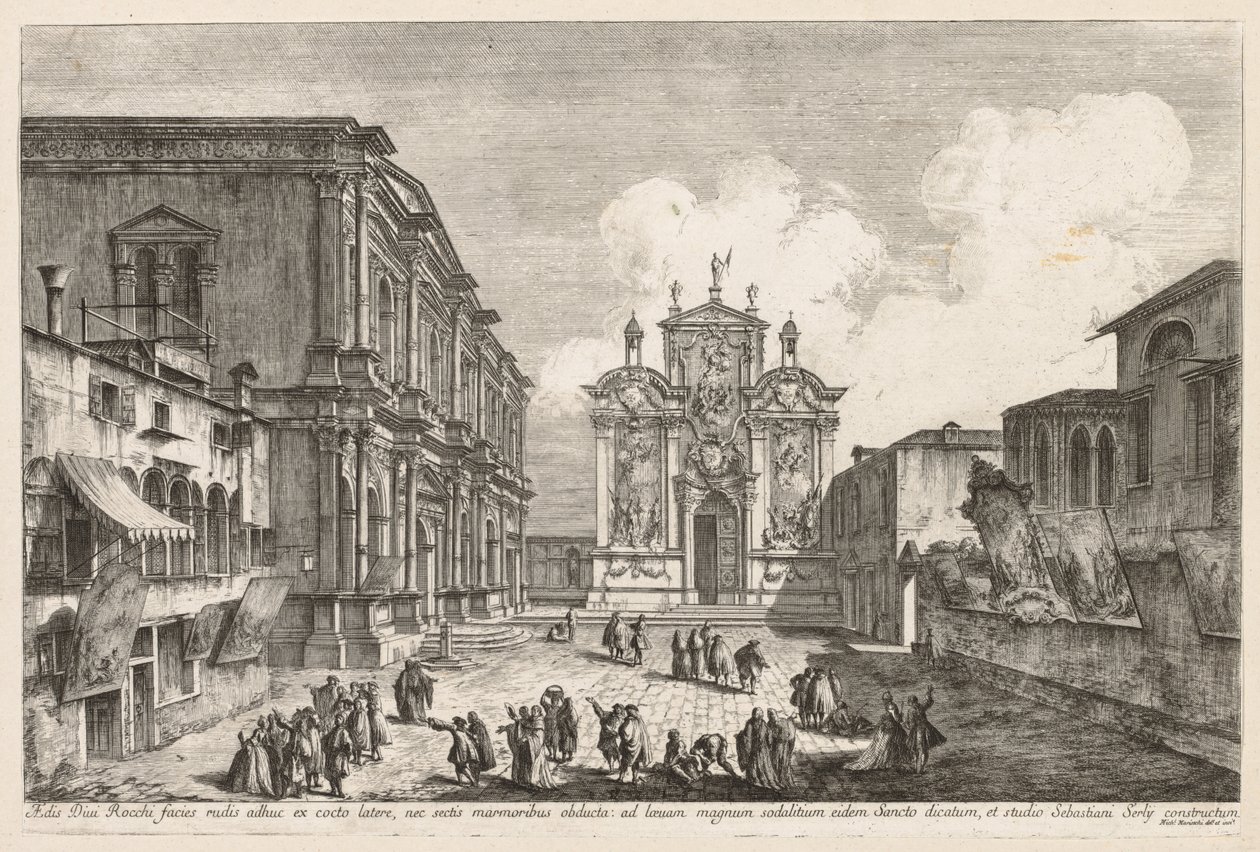 Vedute di Venezia: Campo S. Rocco da Michele Marieschi