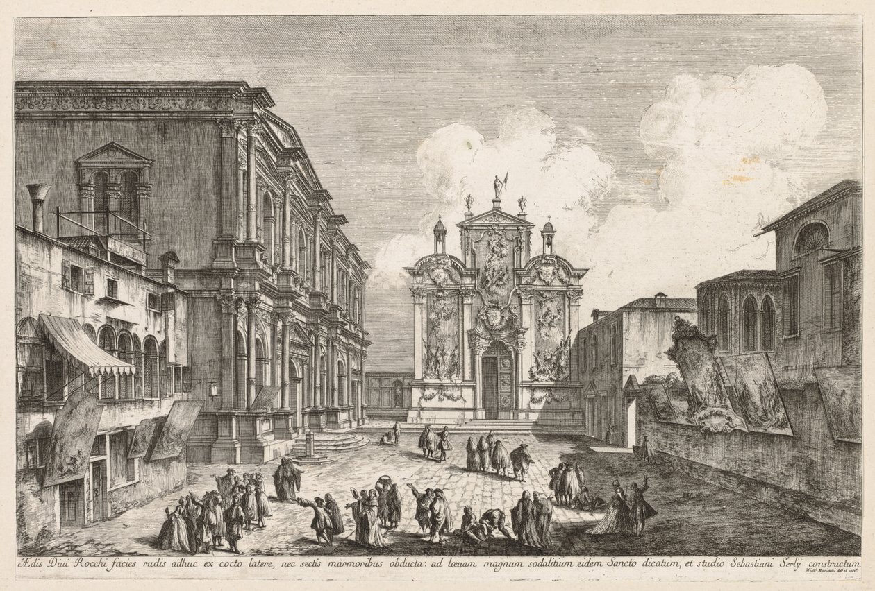 Vedute di Venezia: Campo S. Rocco da Michele Marieschi