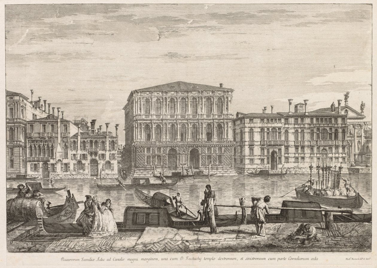 Vedute di Venezia: Palazzo Pesaro, 1741 da Michele Marieschi