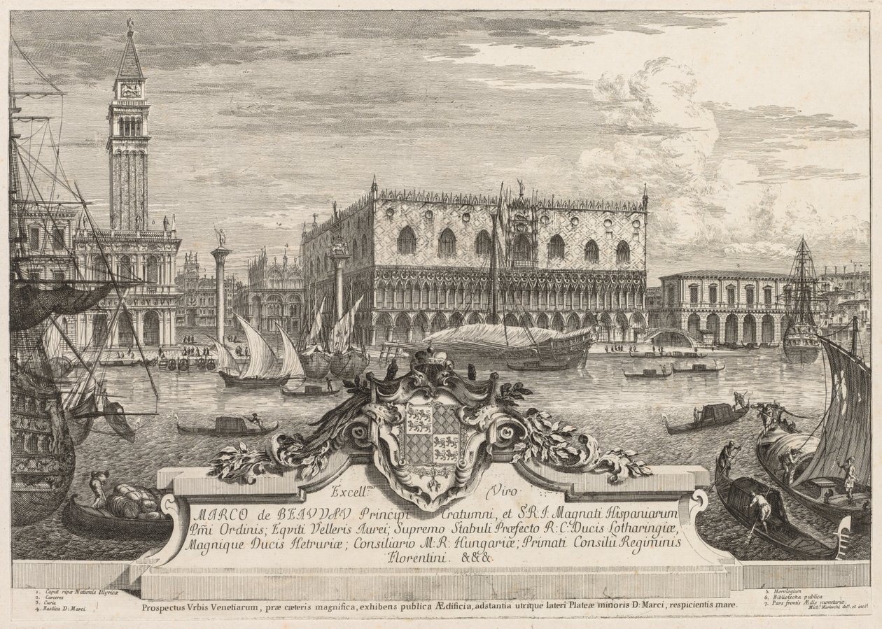 Vedute di Venezia: La Piazzetta e Palazzo Ducale da Michele Marieschi