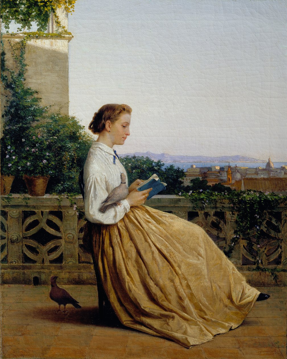 Lettura sulla terrazza, c.1875 da Michele Tedesco