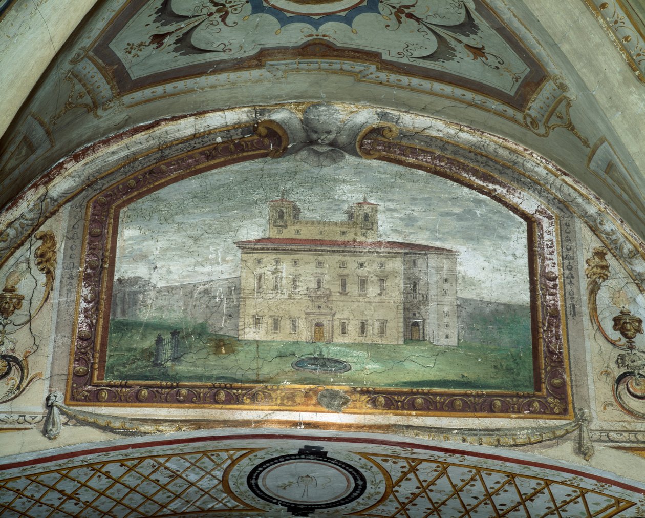 Dettaglio di un affresco, Villa Medicea di Careggi da Michelozzo di Bartolommeo