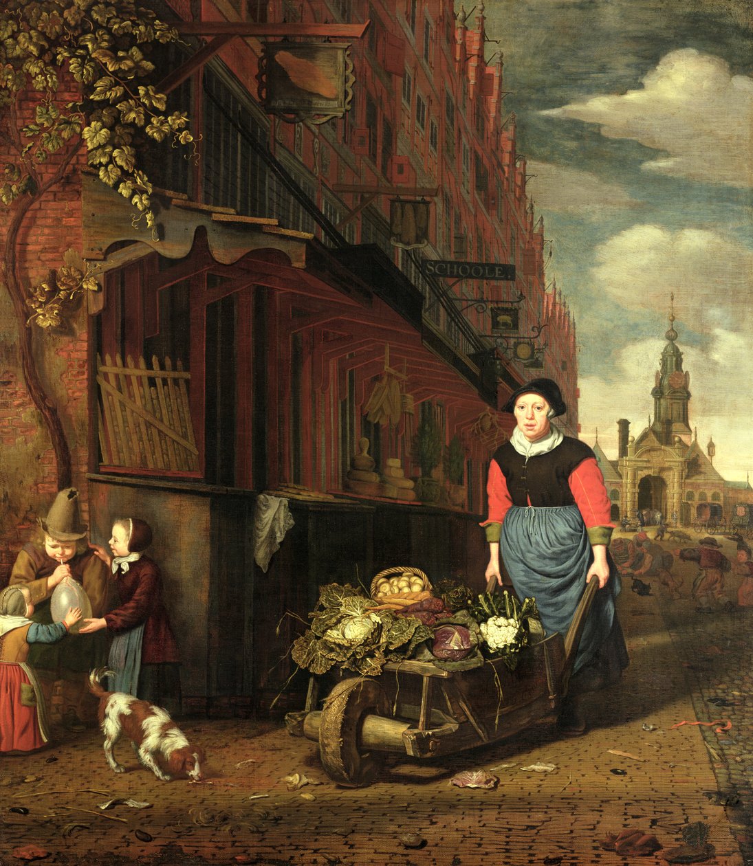 Scena di genere olandese, 1668 da Michiel van Musscher