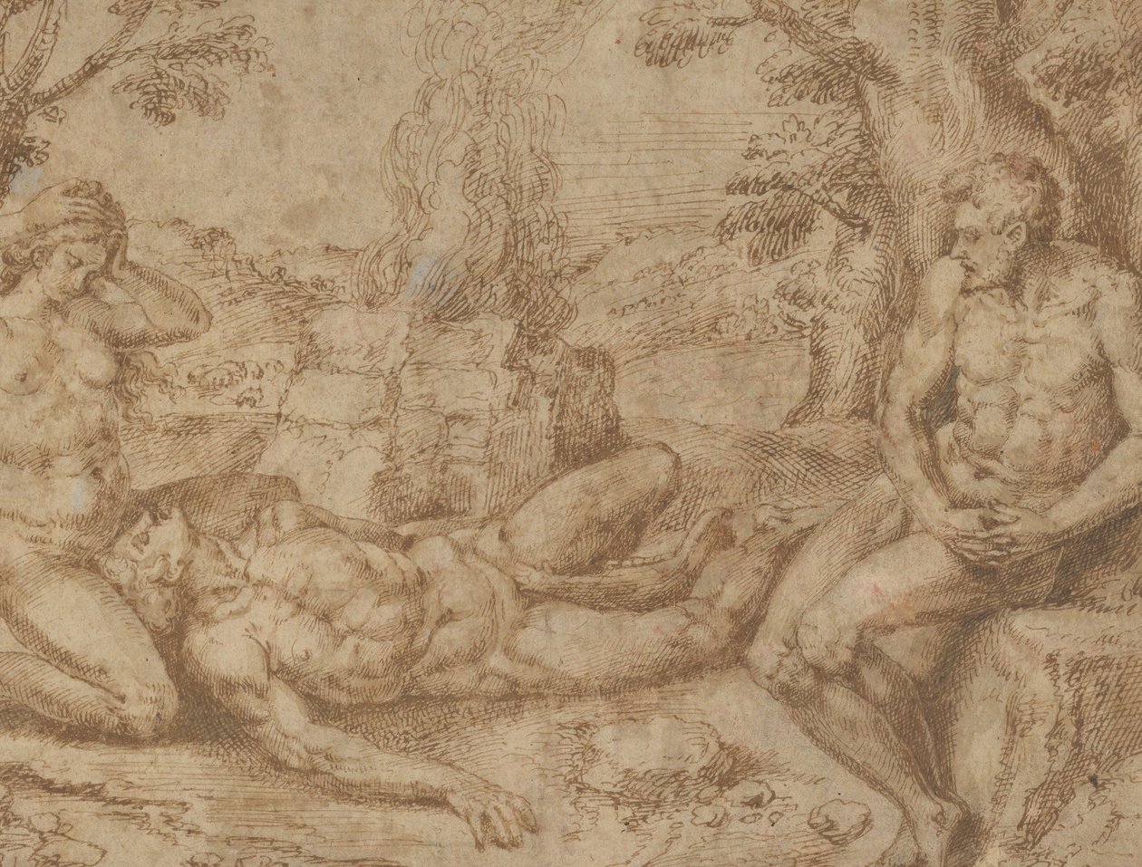 Adamo ed Eva piangono la morte di Abele, ca. 1576 da Michiel Coxie