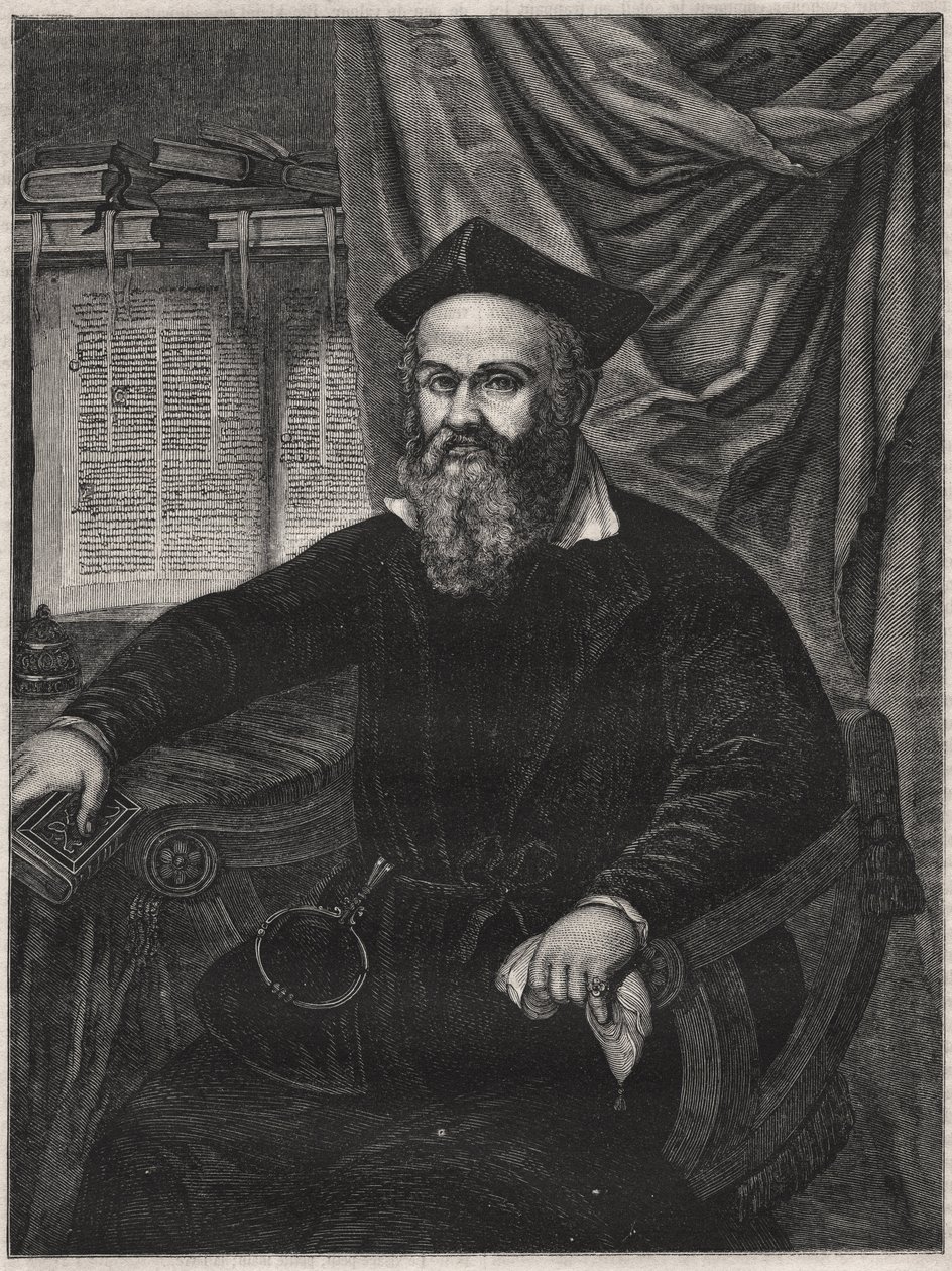 Ritratto di Marco Antonio de Dominis, ecclesiastico dalmata, apostata e uomo di scienza - incisione di G J Delff dopo Mierevelt da Michiel Jansz. van (after) Mierevelt