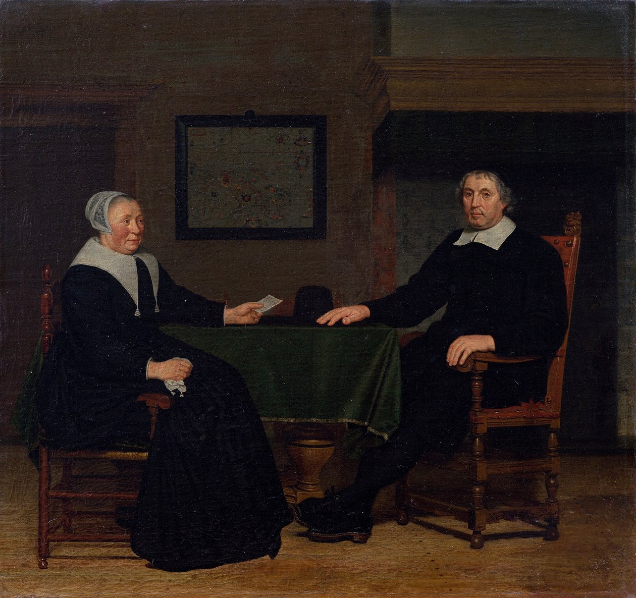 Ritratto di Adriaen Corver e di sua moglie Rijckje Theulingh. da Michiel van Musscher