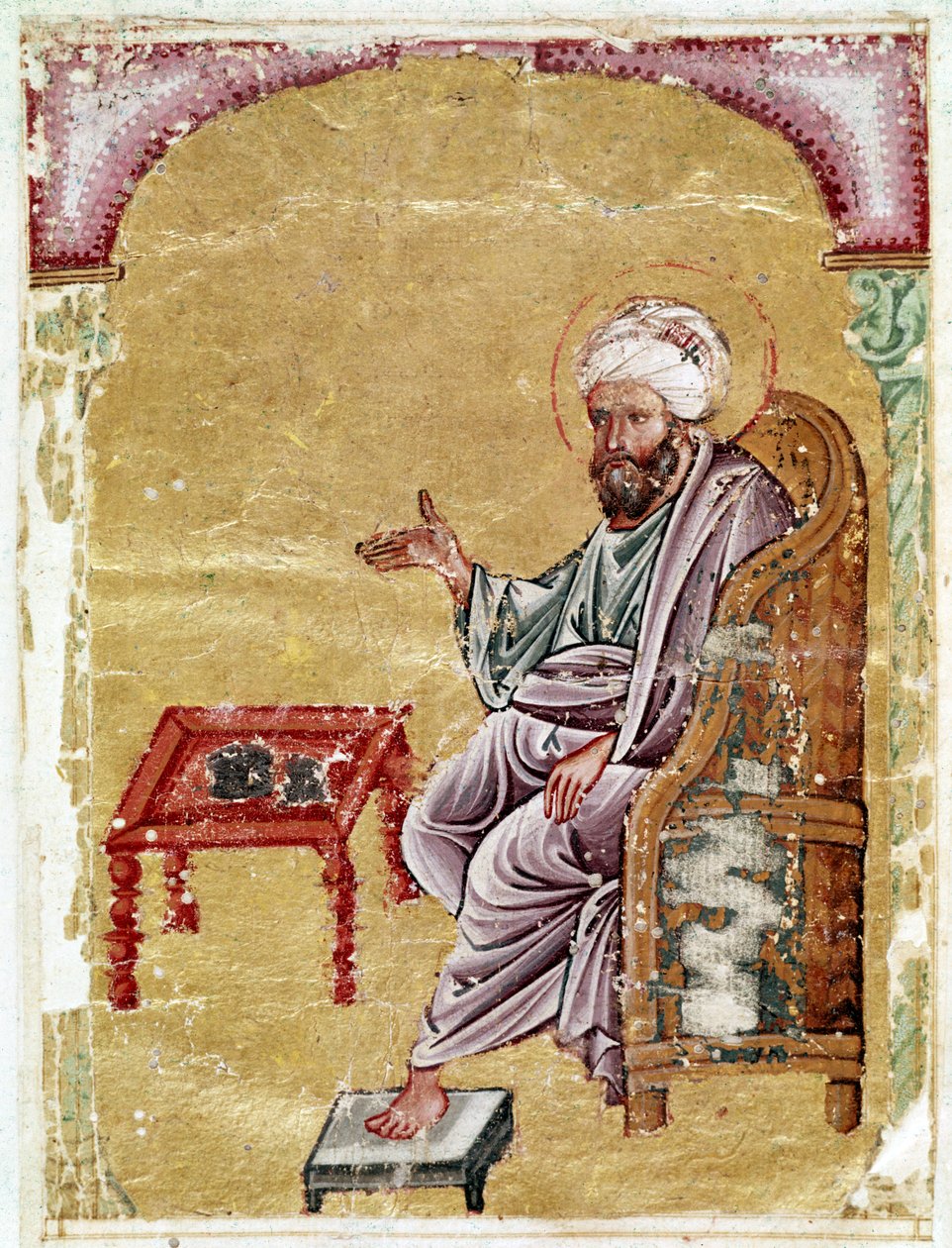 Ms.Ahmed III.2127 f.1v, Dioscoride, foglio da un manoscritto arabo di De Materica Medica di Dioscoride, 1229 da Middle Eastern School Middle Eastern School