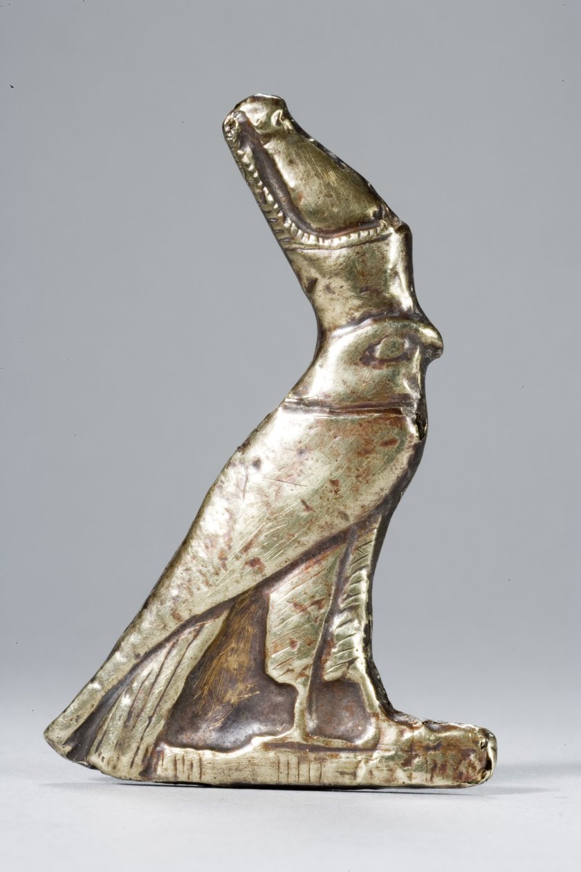 Amuleto a forma di falco (electrum) da Middle Kingdom Egyptian