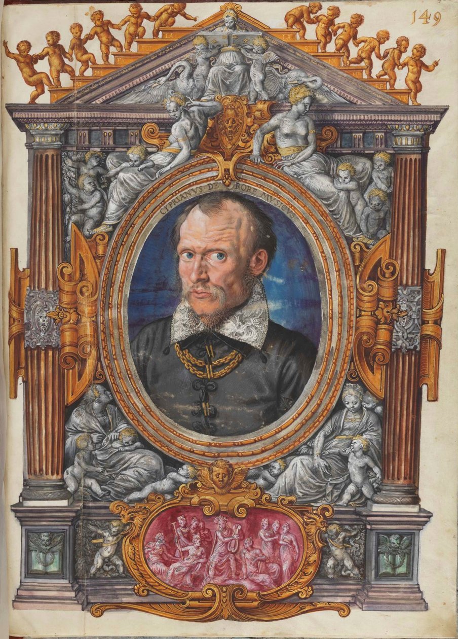 Cipriano de Rore 1515-1565 Da Sechsstimmige Motette Mirabar solito laetas, ca. 1559 da Mielich