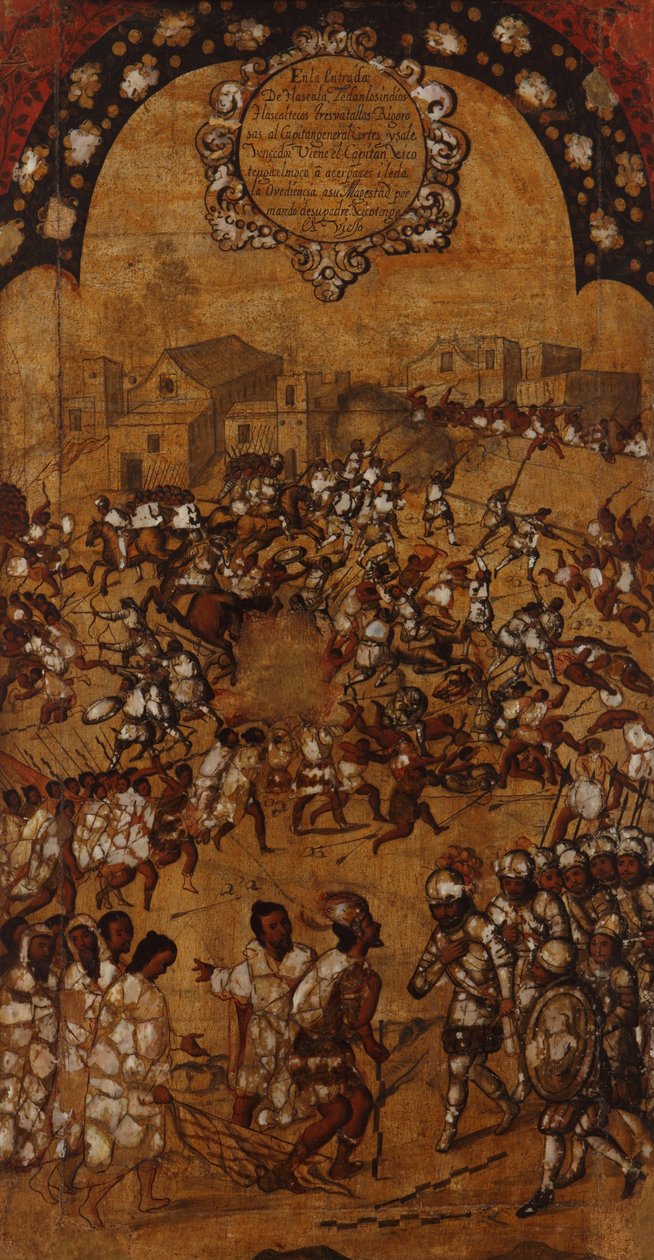 La conquista del Messico. Tavola V da Miguel Gonzales