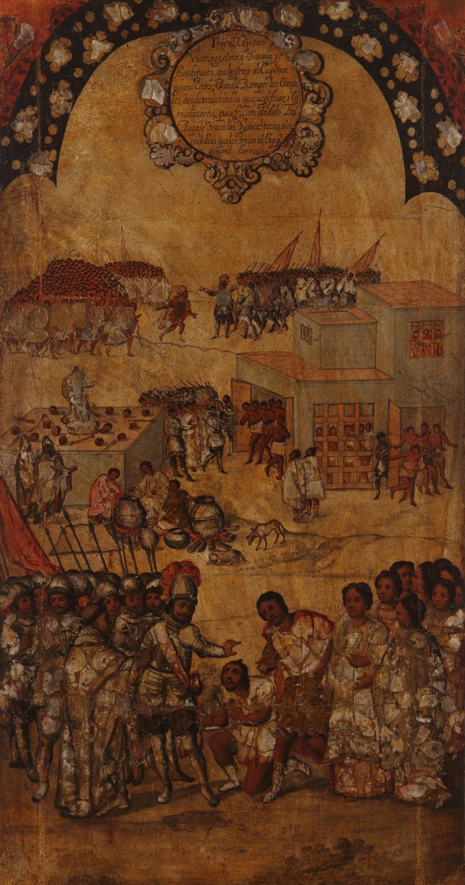 La conquista del Messico. Tavola VI da Miguel Gonzales