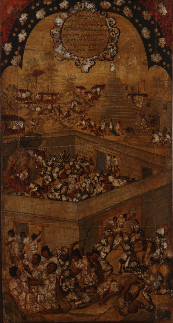 La Conquista del Messico. Tavola VII da Miguel Gonzales
